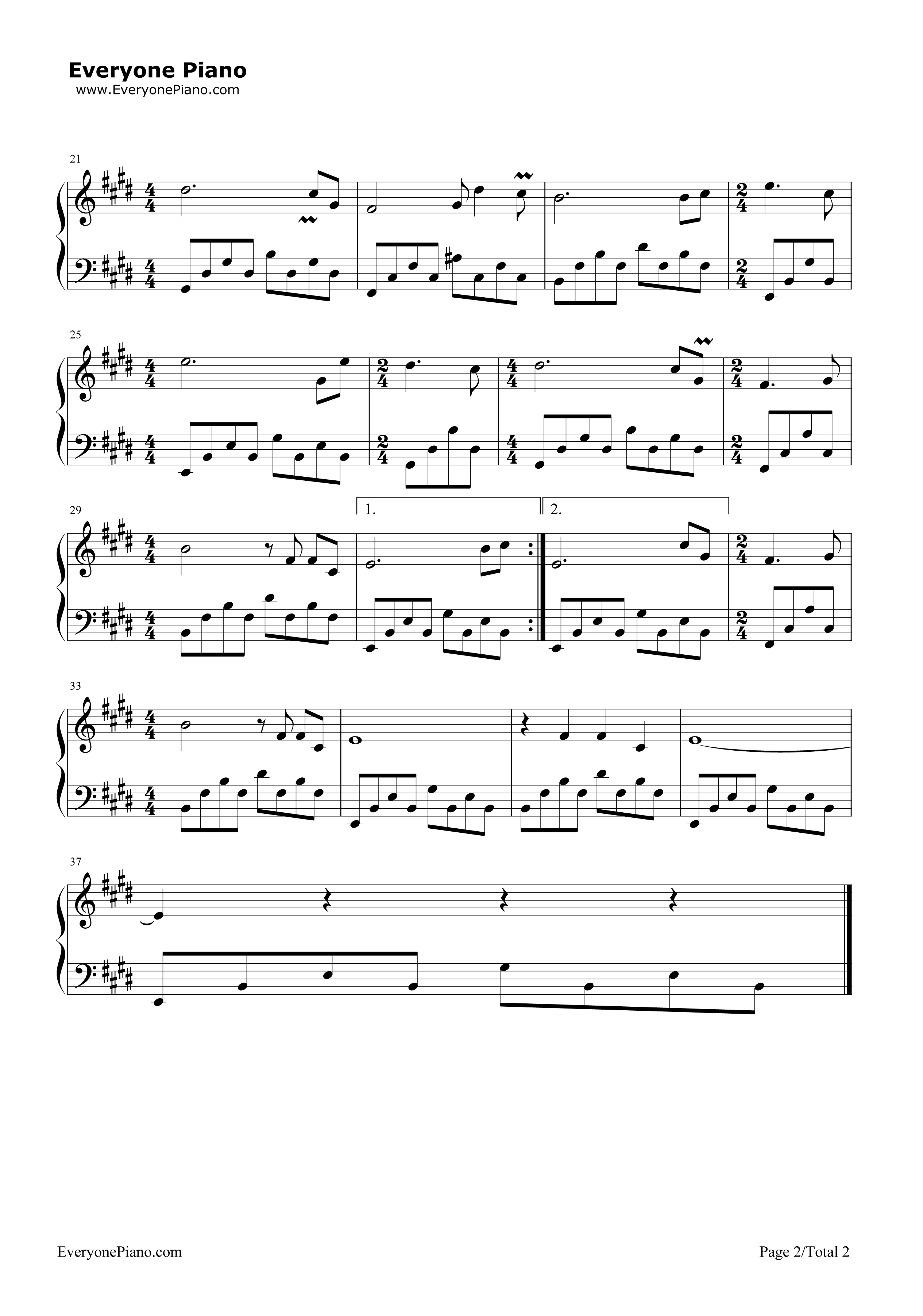 牧羊曲钢琴谱_郑绪岚