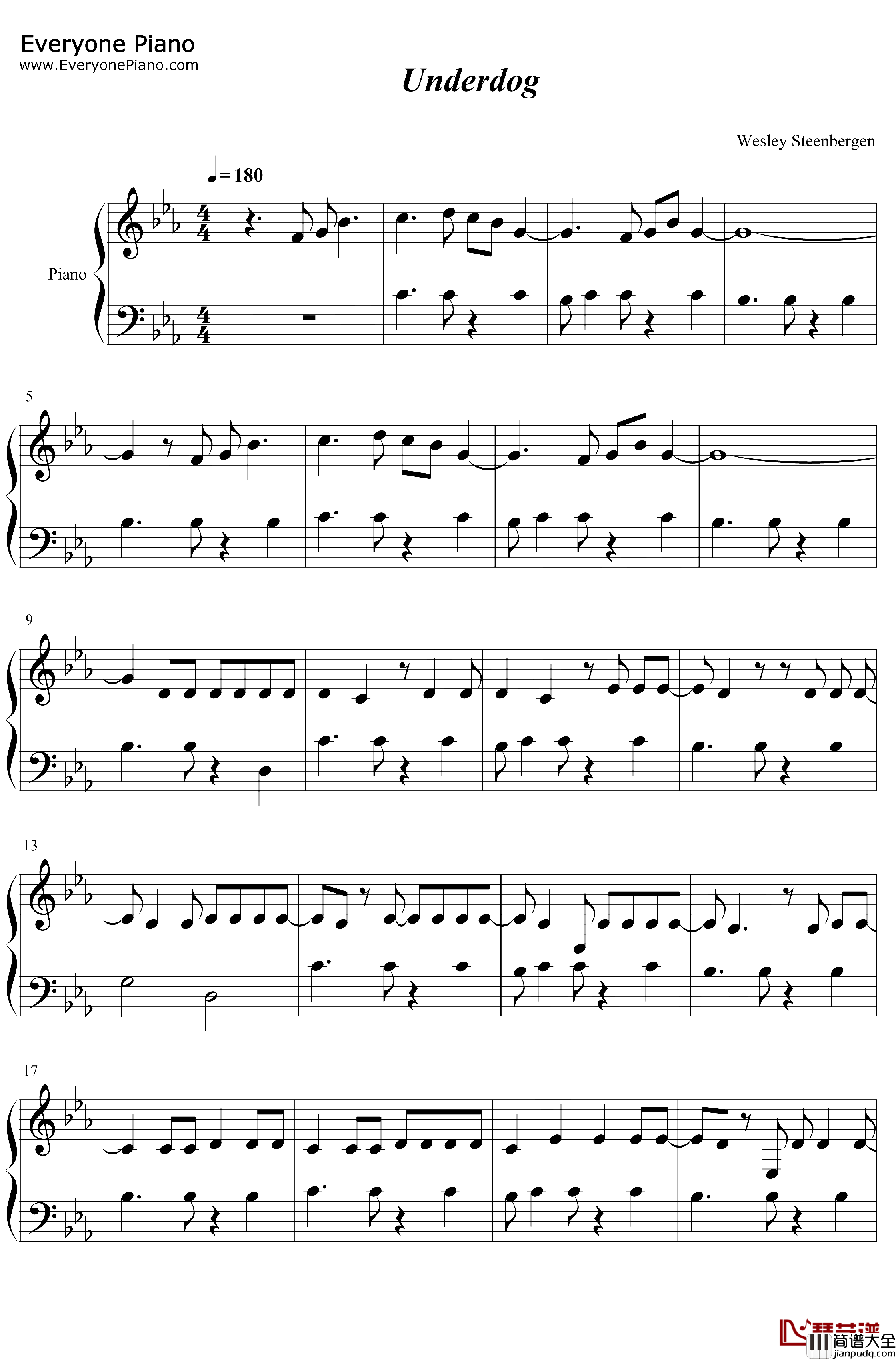 Underdog钢琴谱_AliciaKeys