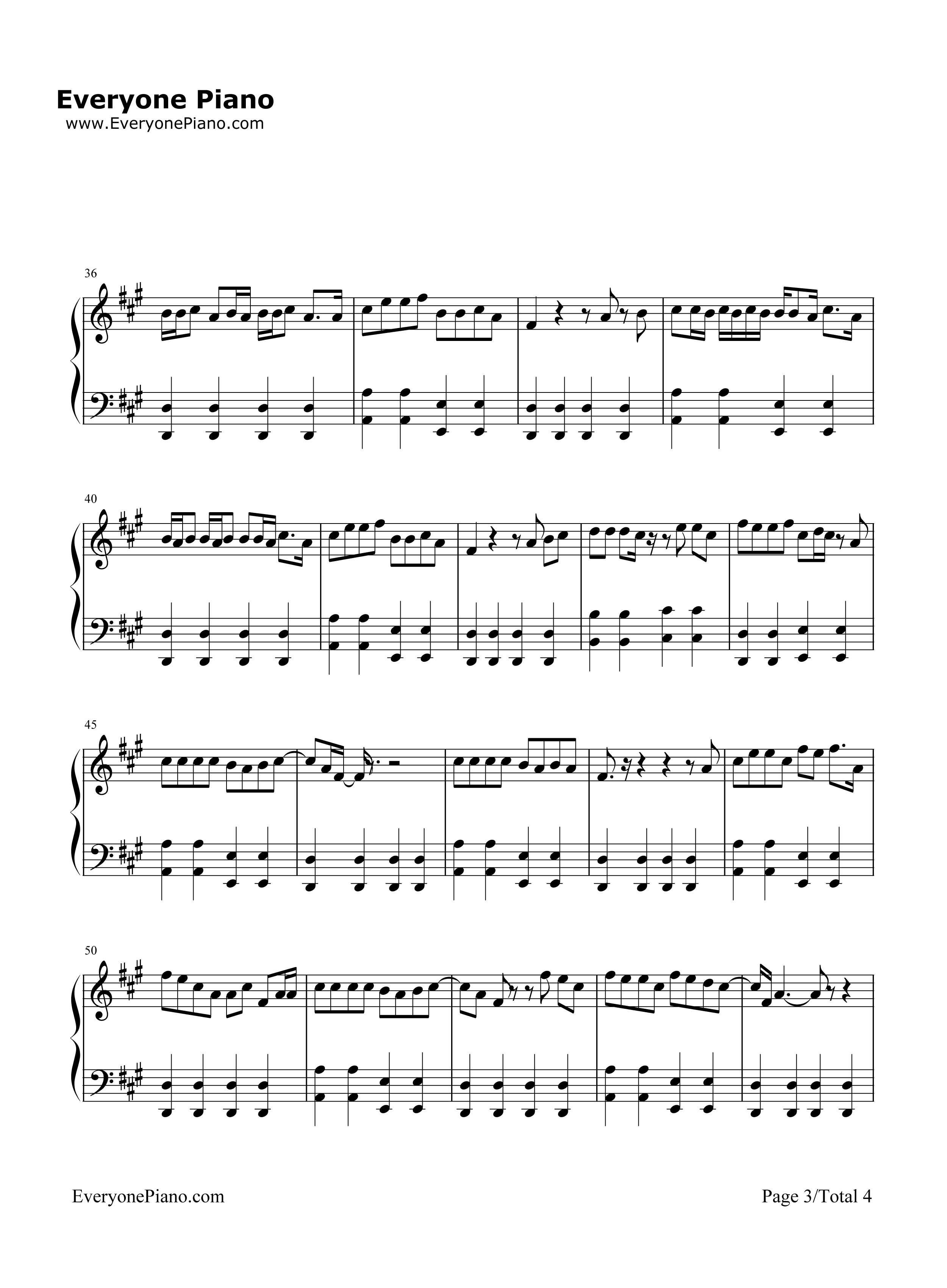 The_Lazy_Song钢琴谱_Bruno_Mars