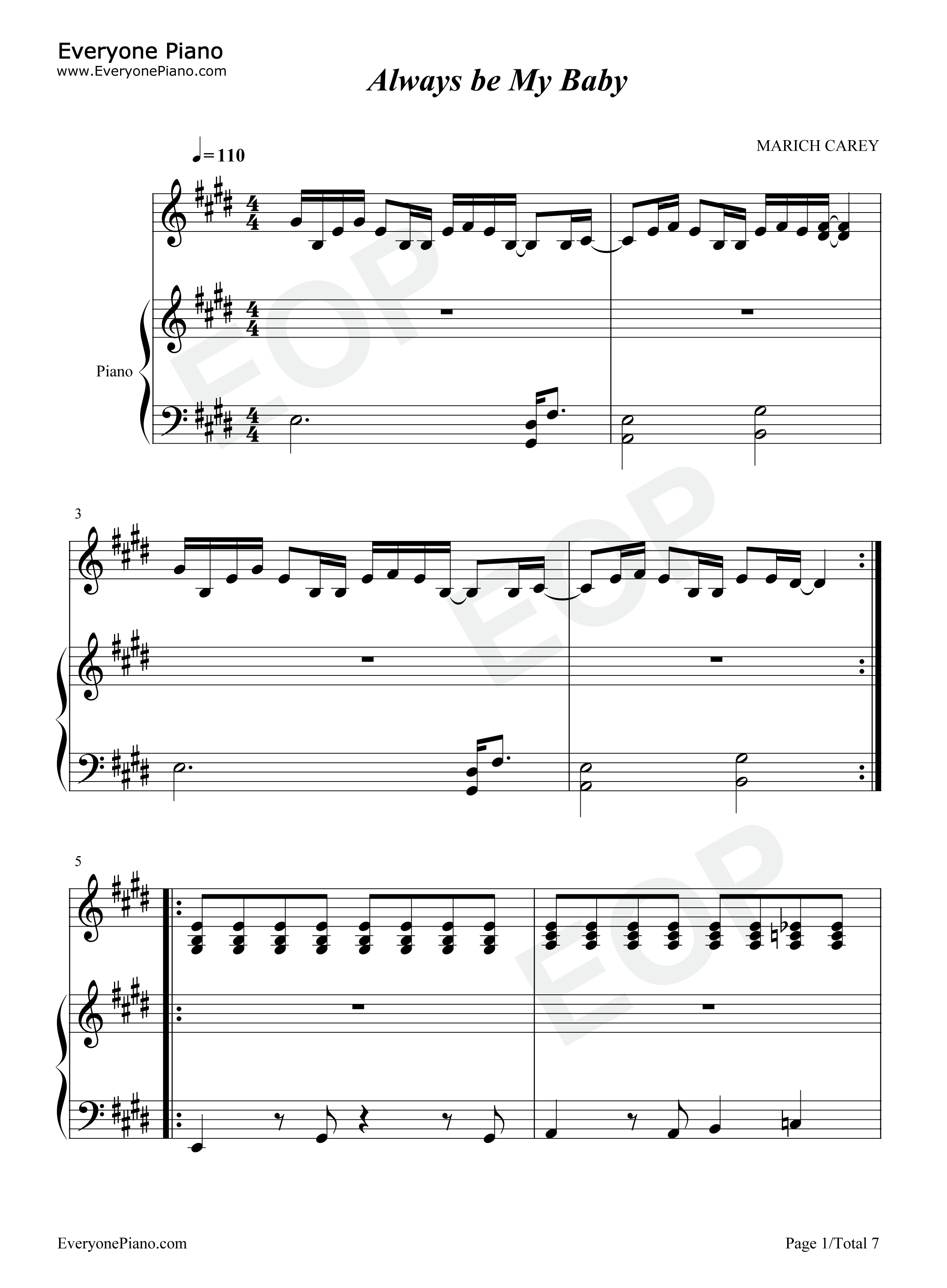 Always_Be_My_Baby钢琴谱_Mariah_Carey