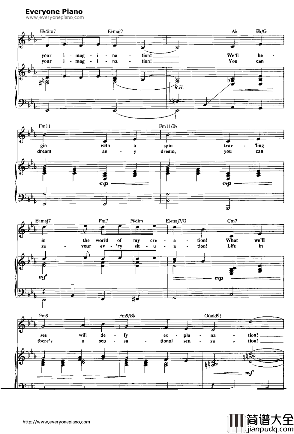 Pure_Imagination钢琴谱_Leslie_Bricusse　Anthony_Newley