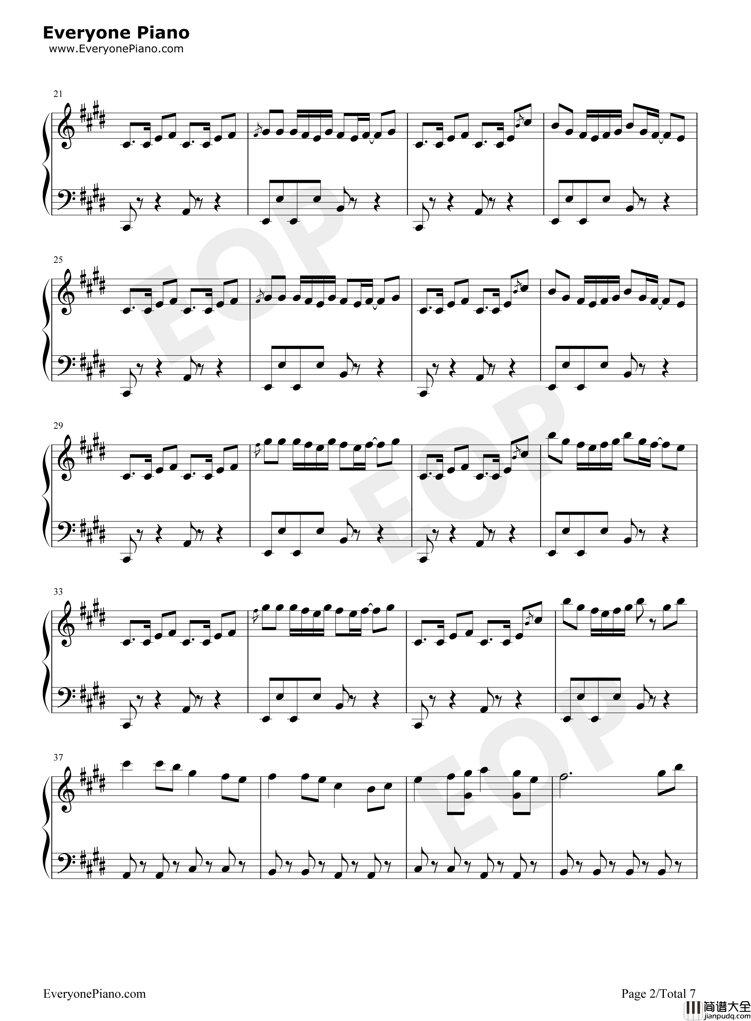 Monody钢琴谱_TheFatRat_Laura_Brehm