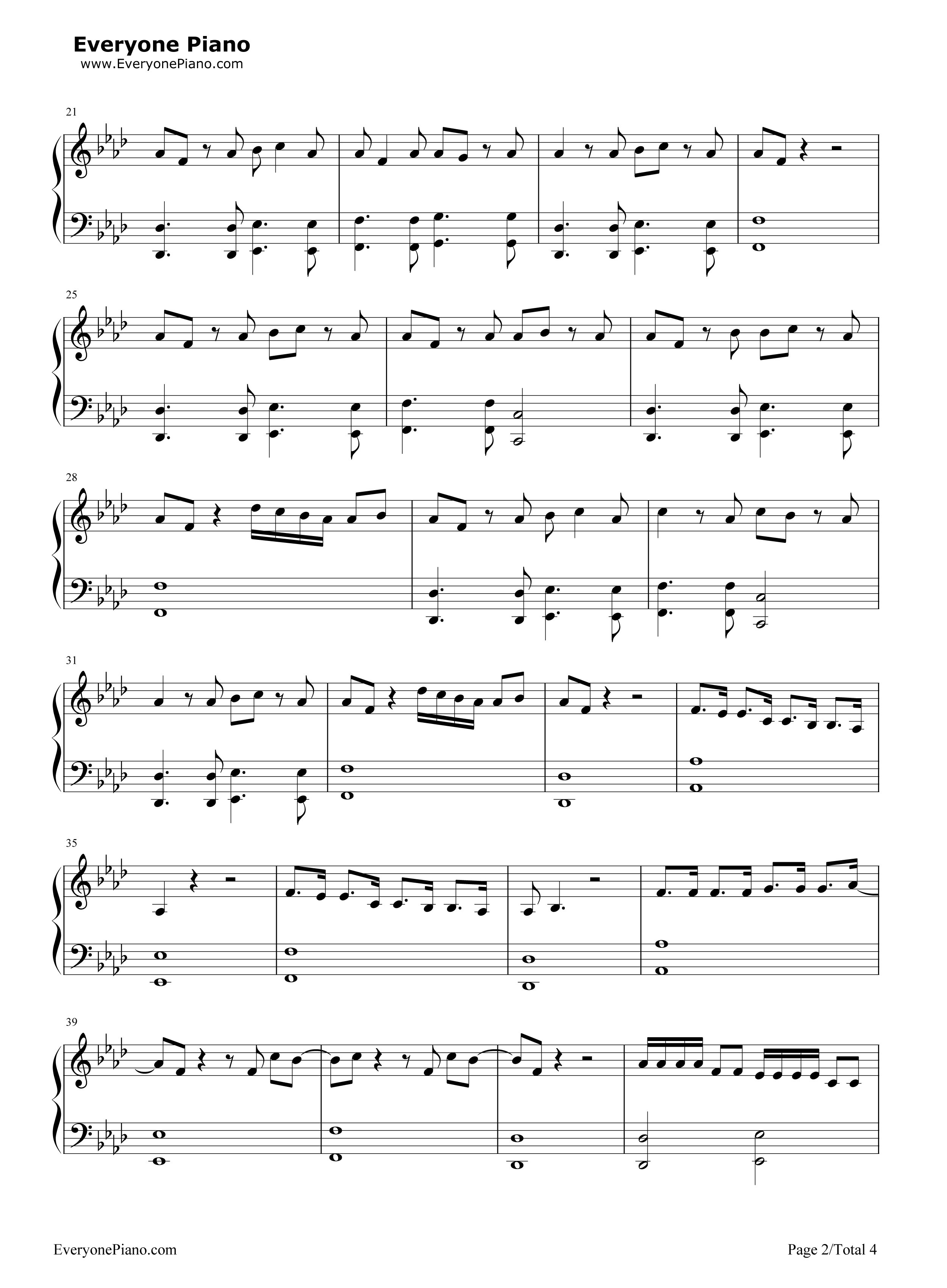 Stay钢琴谱_Zedd_Alessia_Cara