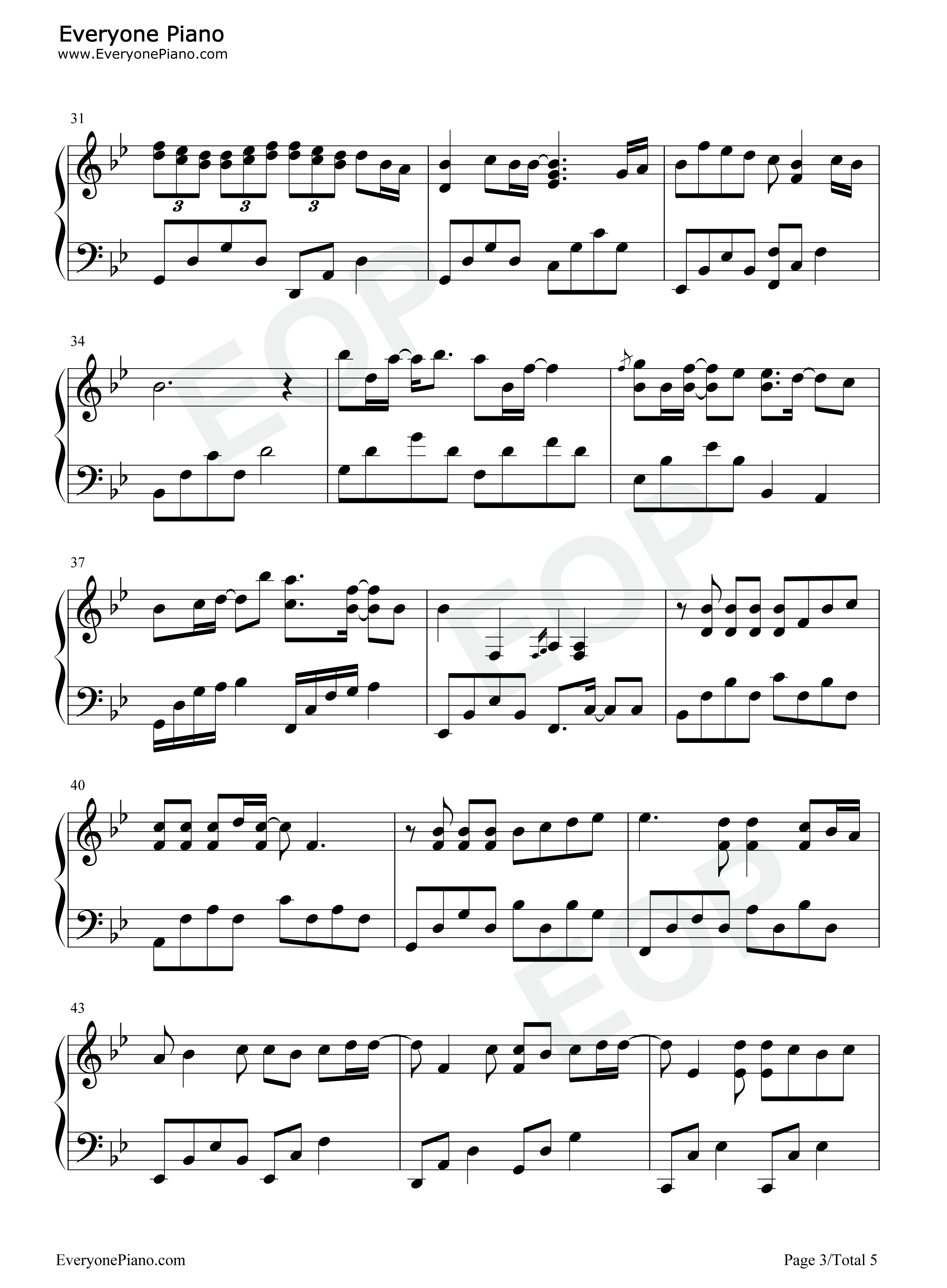 周杰伦歌曲串烧14首钢琴谱_周杰伦