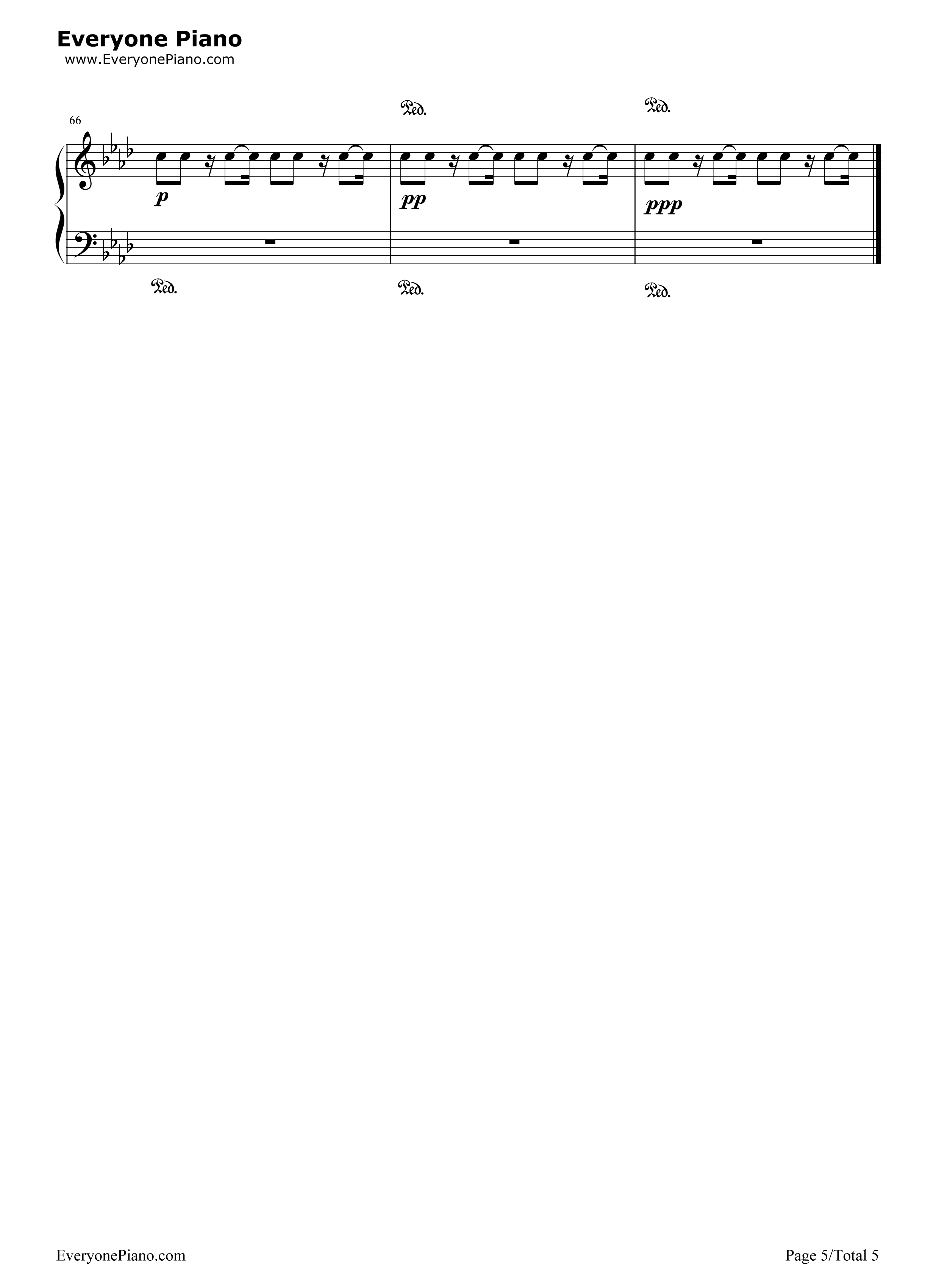 Solitude_钢琴谱_坂本龙一