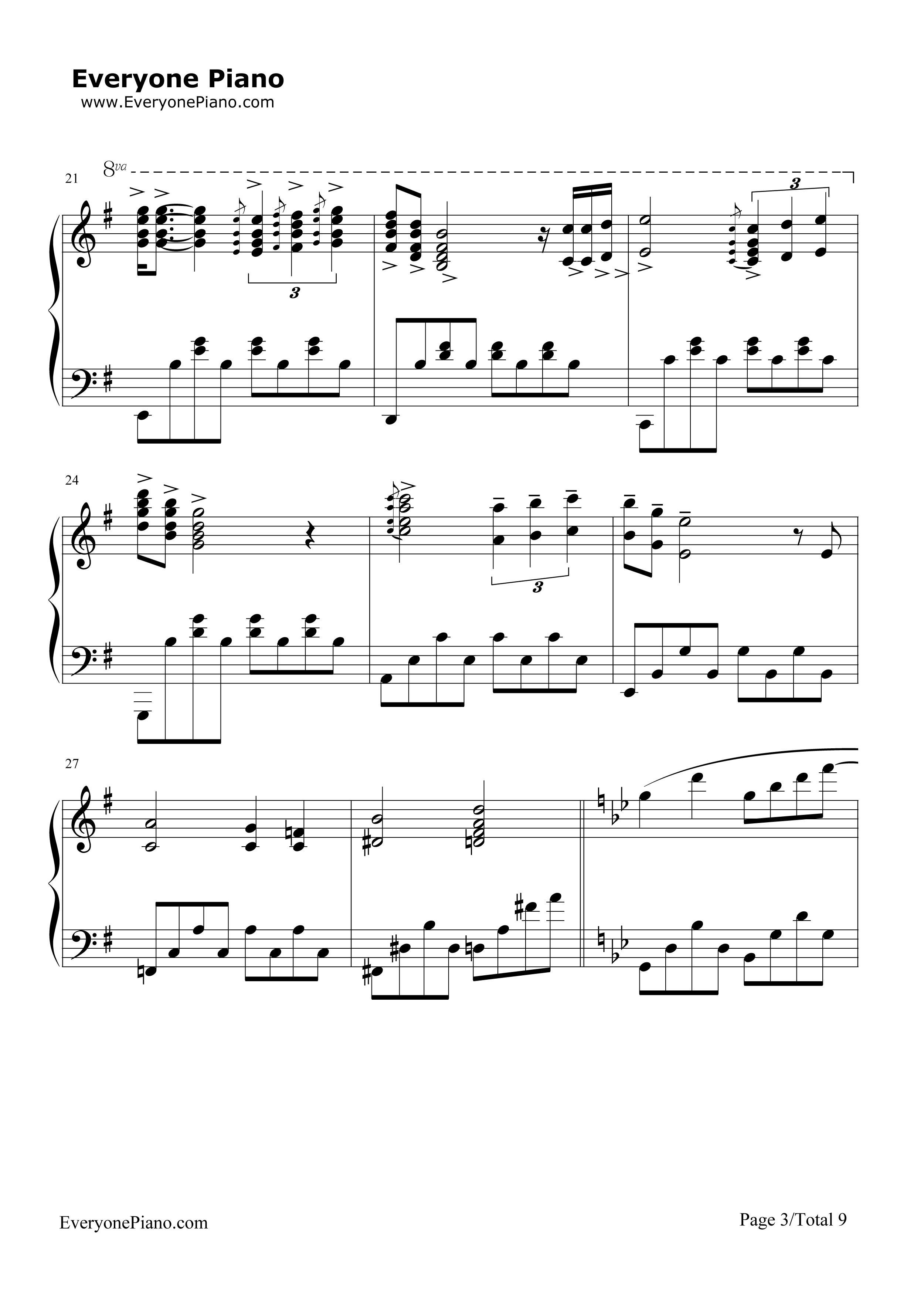 星空钢琴谱_理查德·克莱德曼_Richard_Clayderman