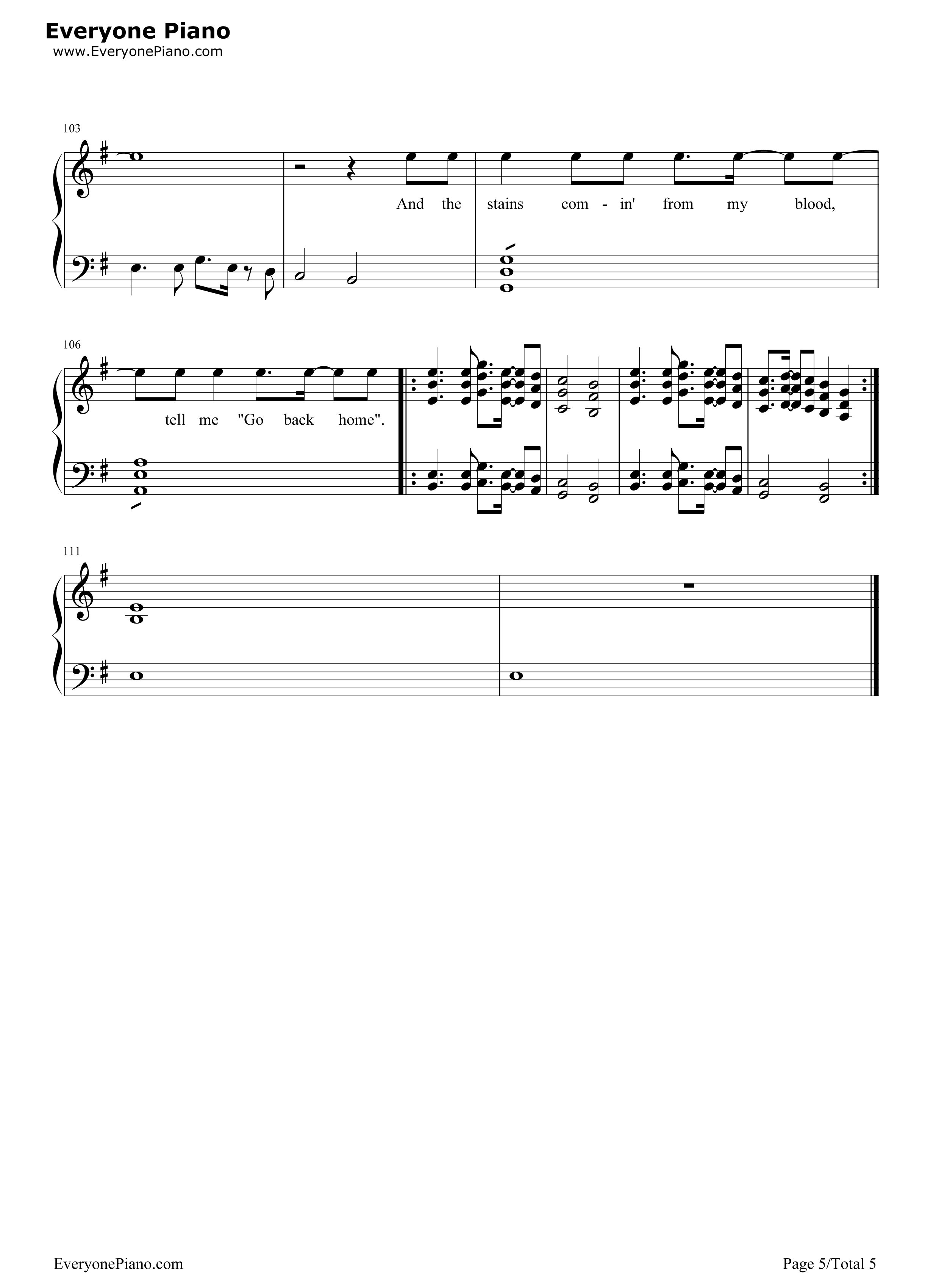 Seven_Nation_Army钢琴谱_The_White_Stripes
