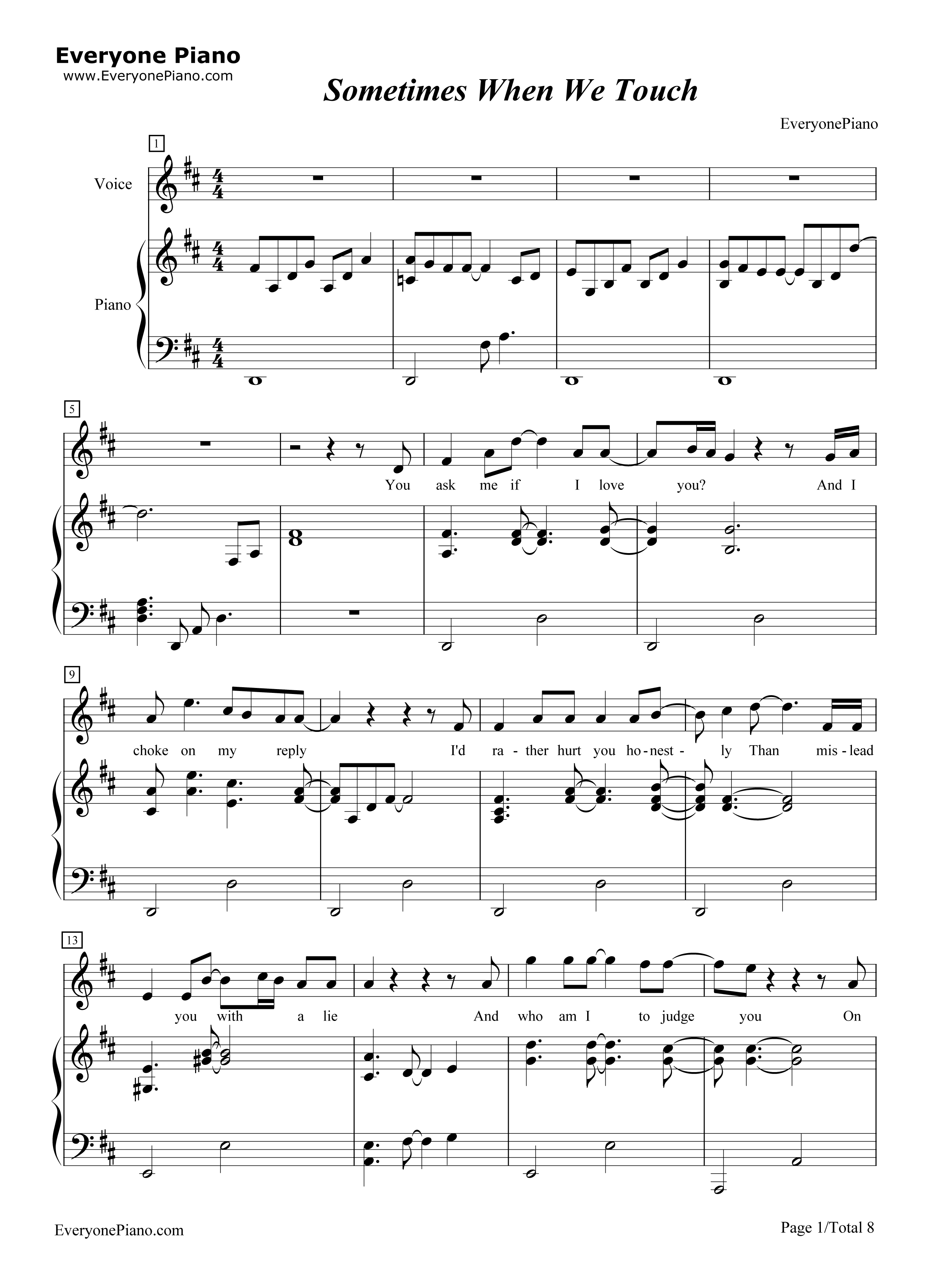 Sometimes_When_We_Touch钢琴谱_Dan_Hill