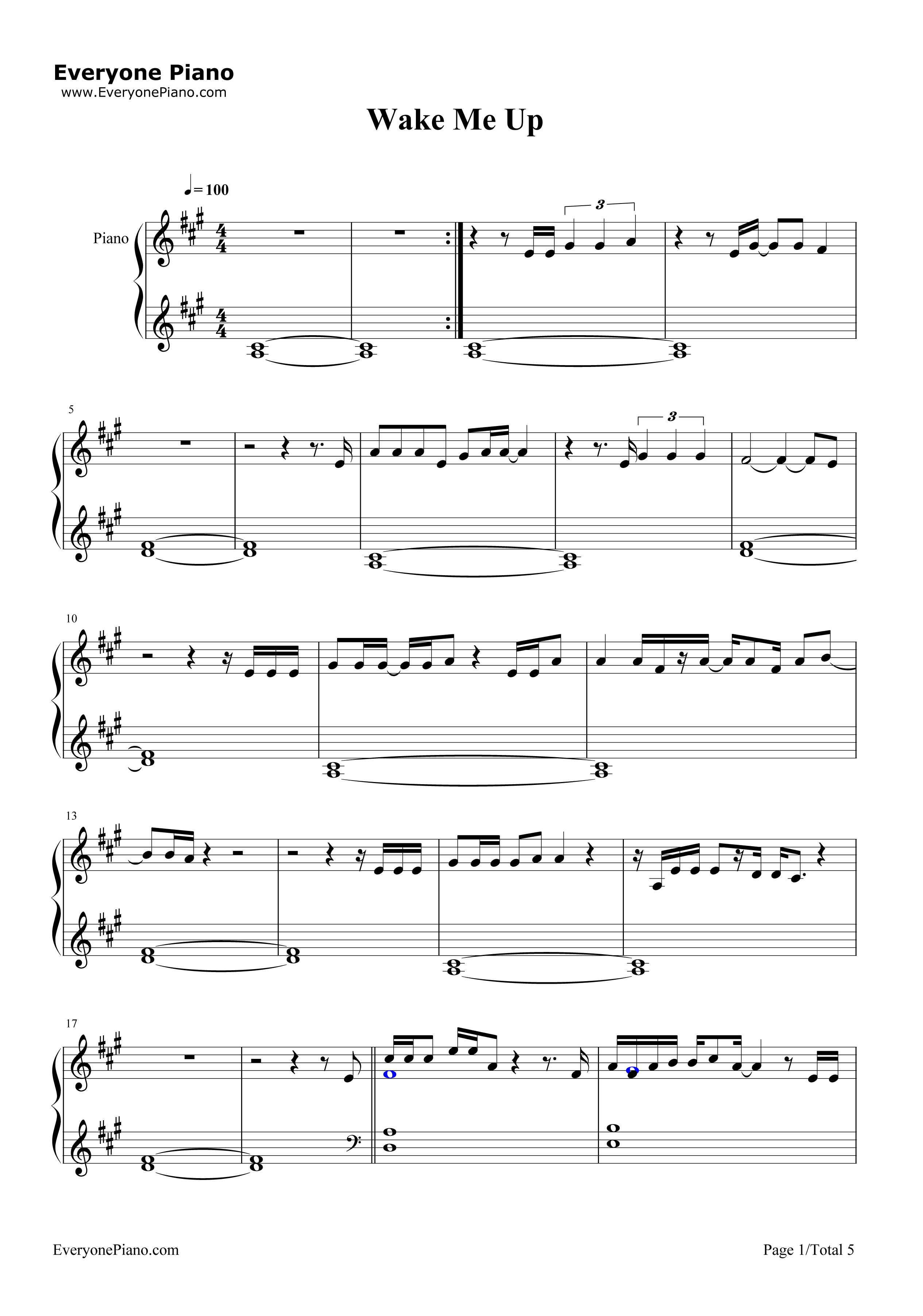Wake_Me_Up钢琴谱_Ed_Sheeran