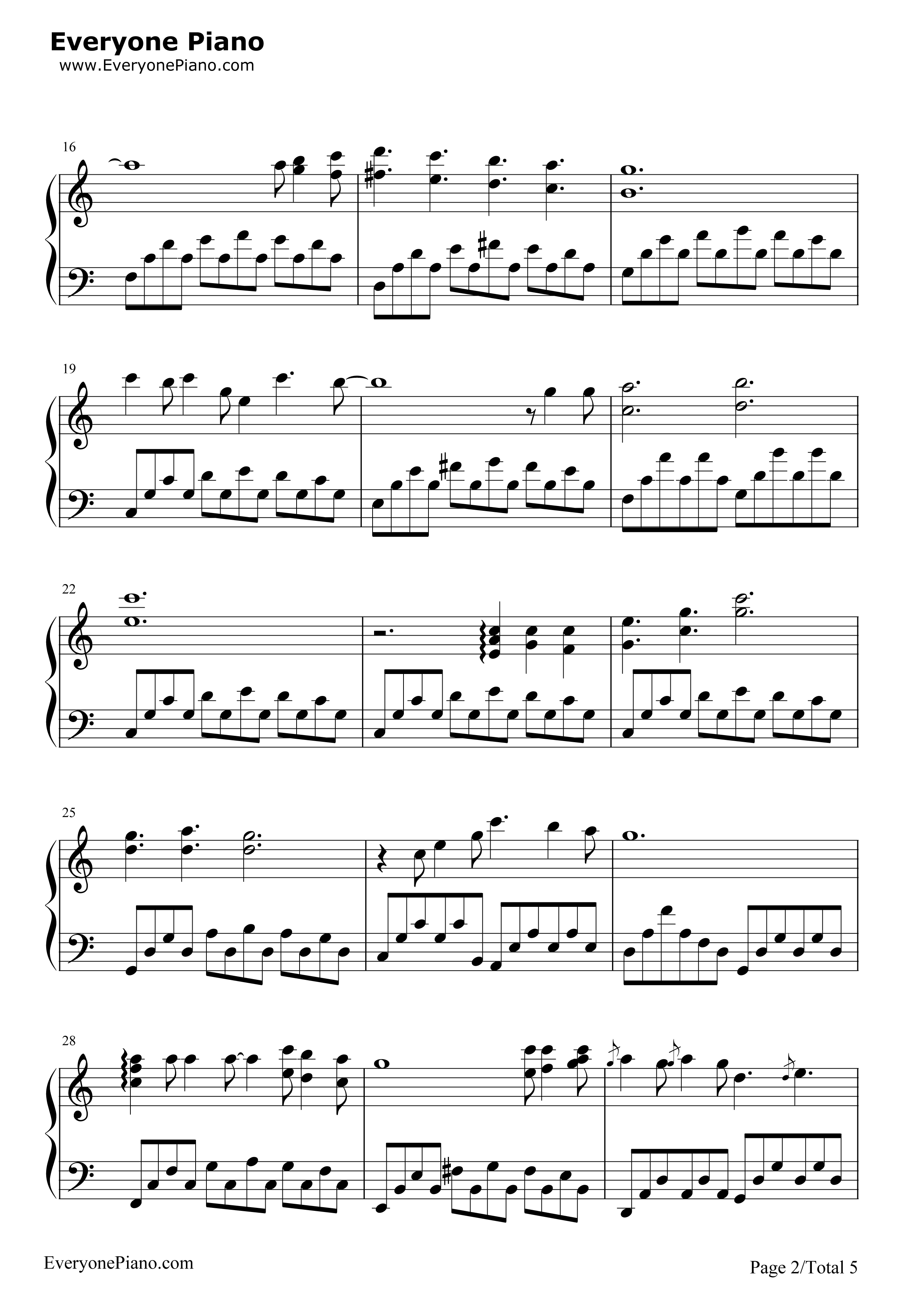 散步钢琴谱_久石让__Joe_Hisaishi_宫崎骏