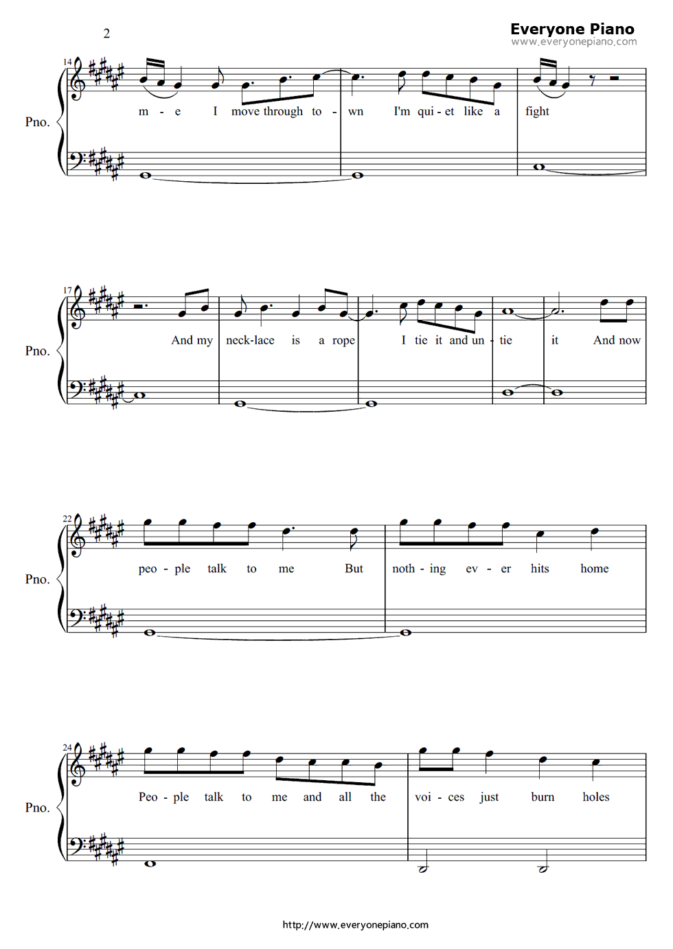 Yellow_Flicker_Beat钢琴谱_Lorde