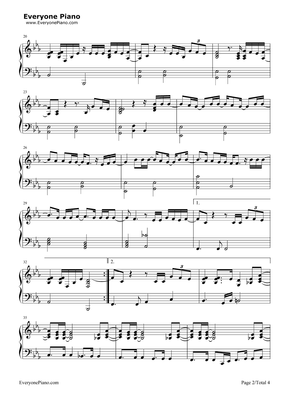When_We_Were_Young钢琴谱_Adele