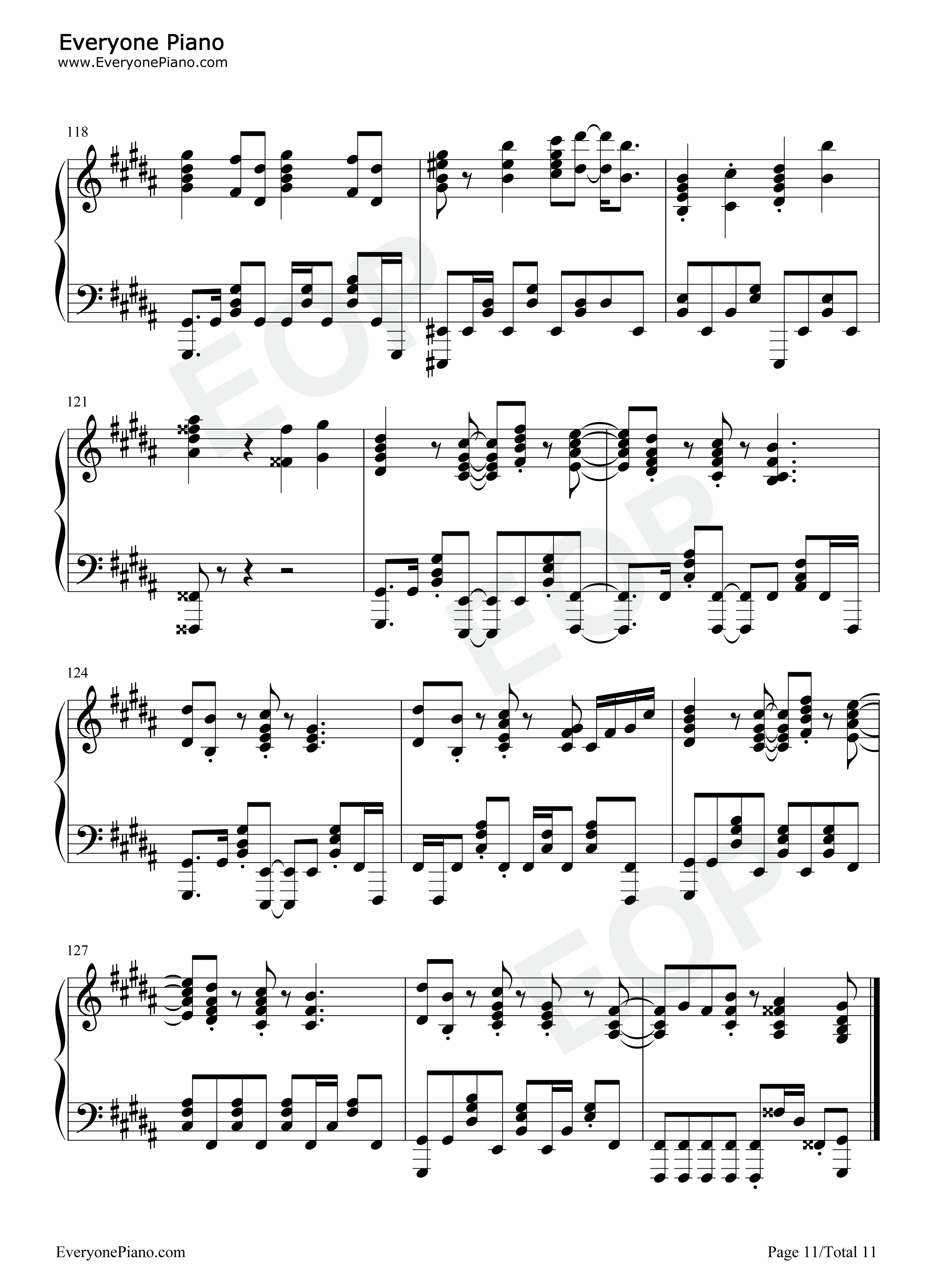 残響散歌钢琴谱_Aimer