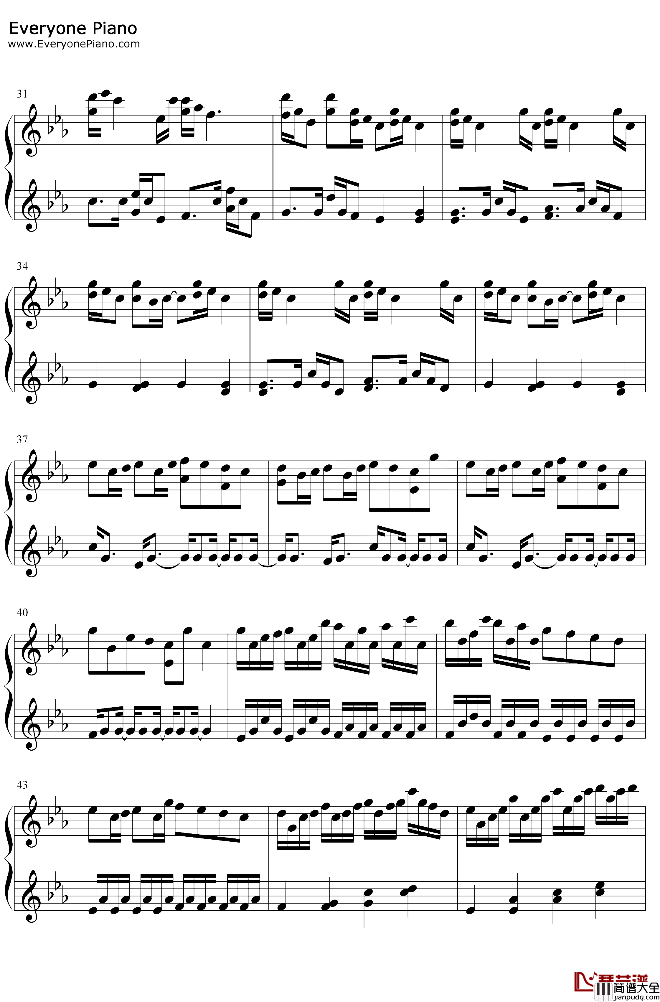 克罗地亚狂想曲钢琴谱_马克西姆·姆尔维察_光遇版