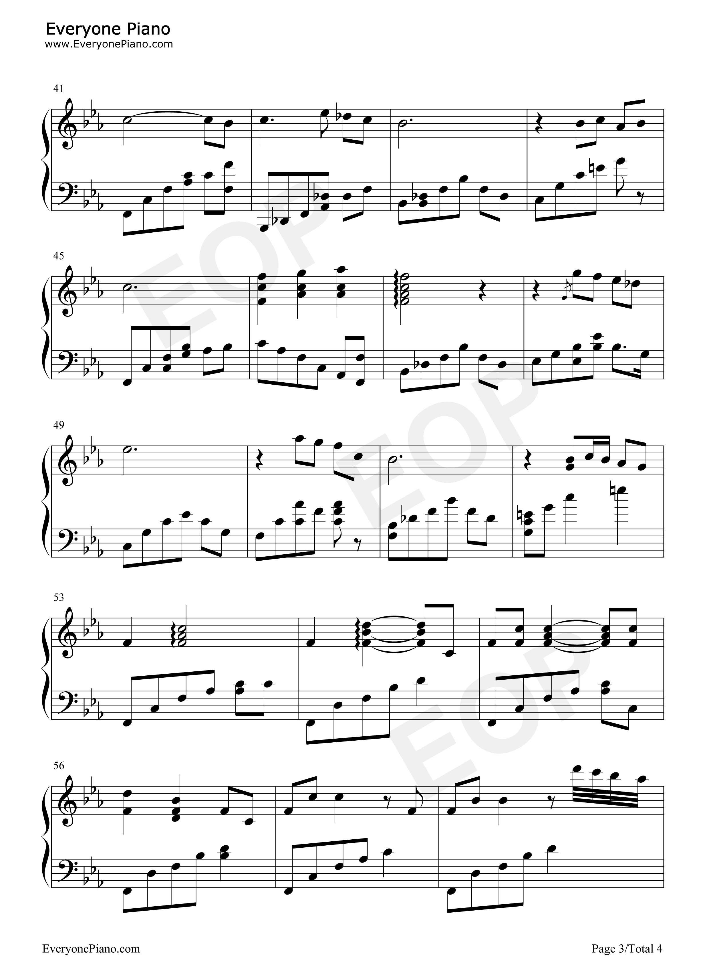 骑士王的荣耀钢琴谱_川井宪次__Kenji_Kawai