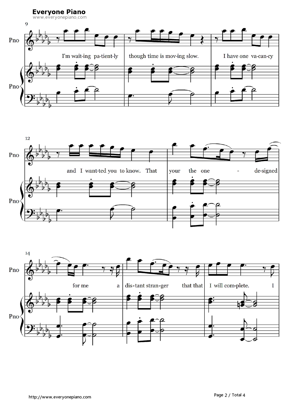 Make_It_To_Me钢琴谱_Sam_Smith__萨姆·史密斯