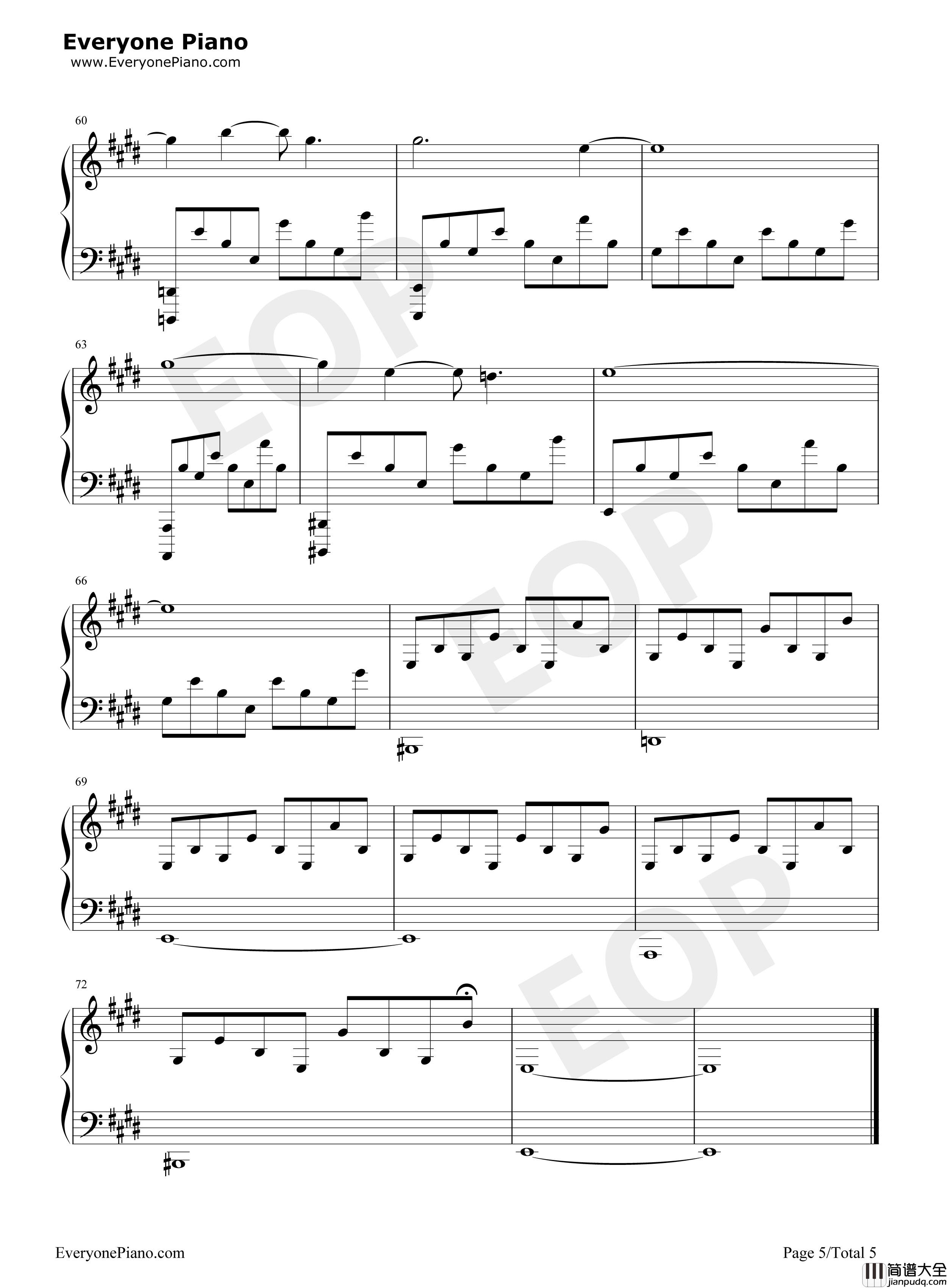 堡垒之夜钢琴谱_Rom_Di_Prisco