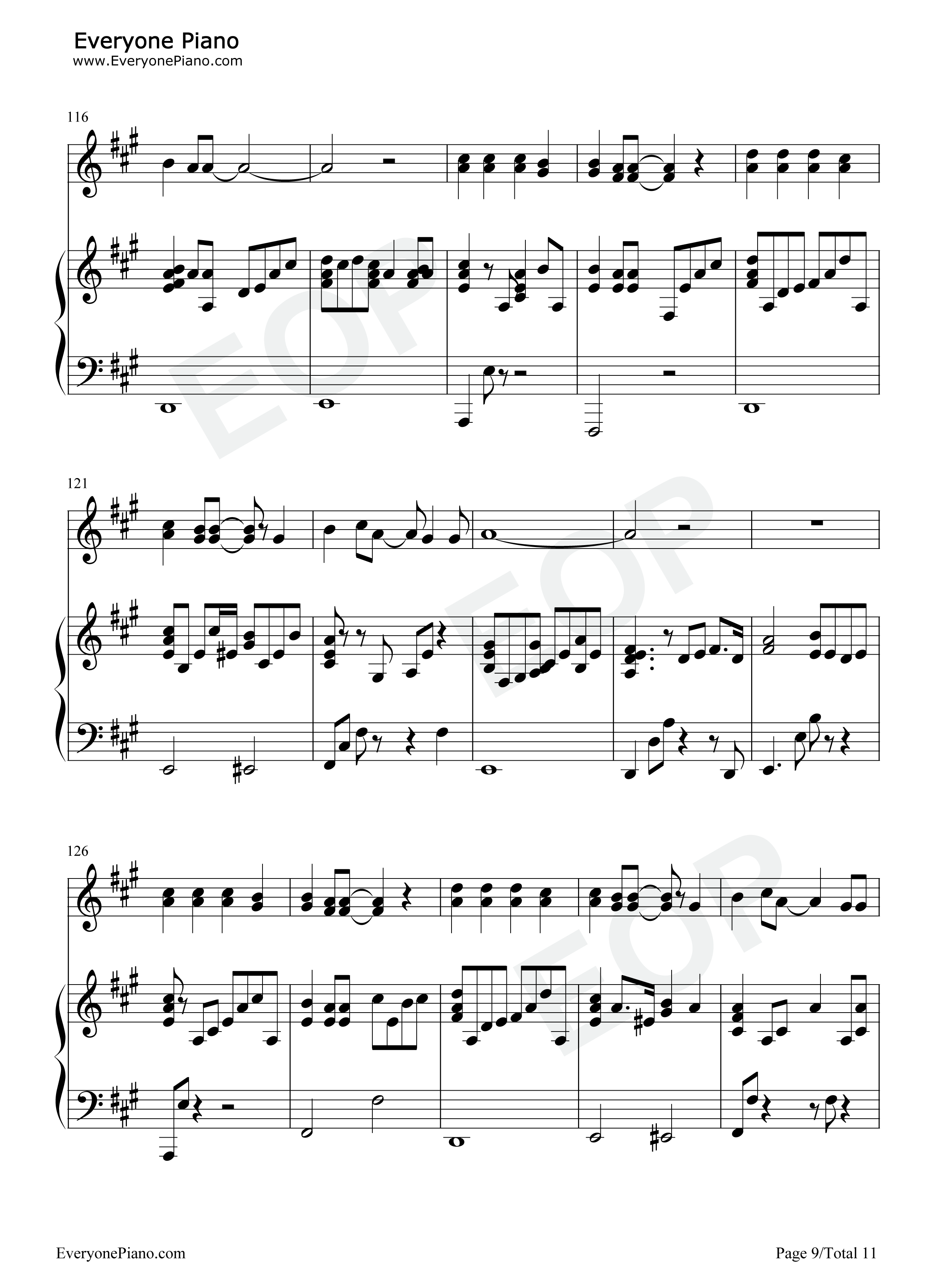 君がいたから〜eternal_way〜钢琴谱_YeLLOW_Generation