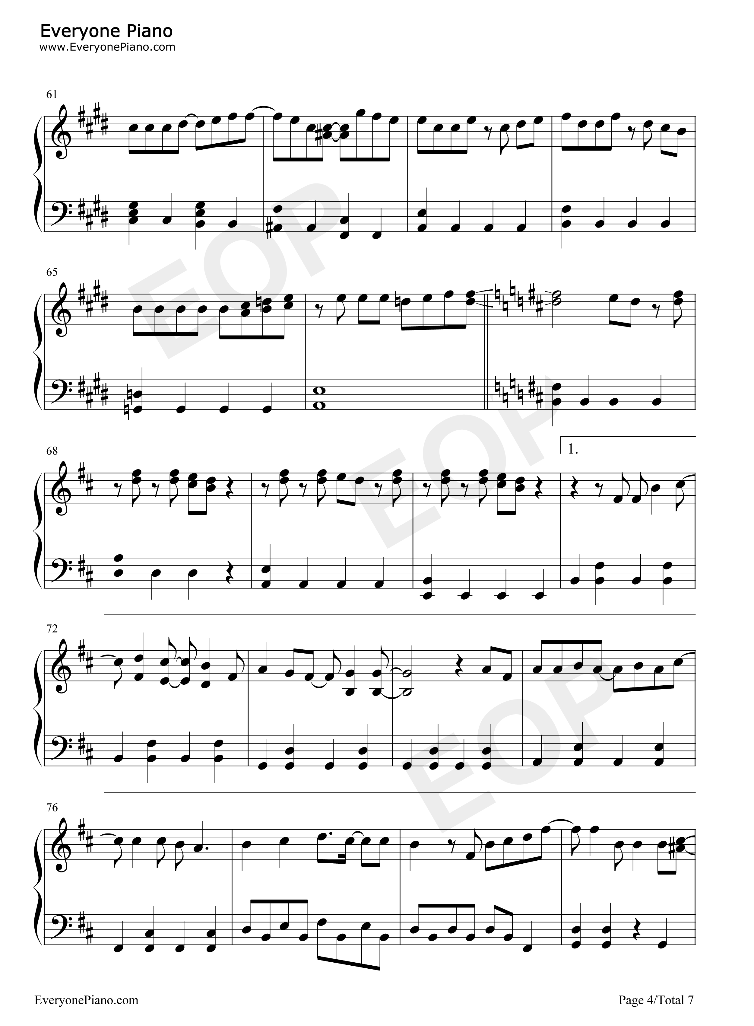 Breathless钢琴谱_嵐