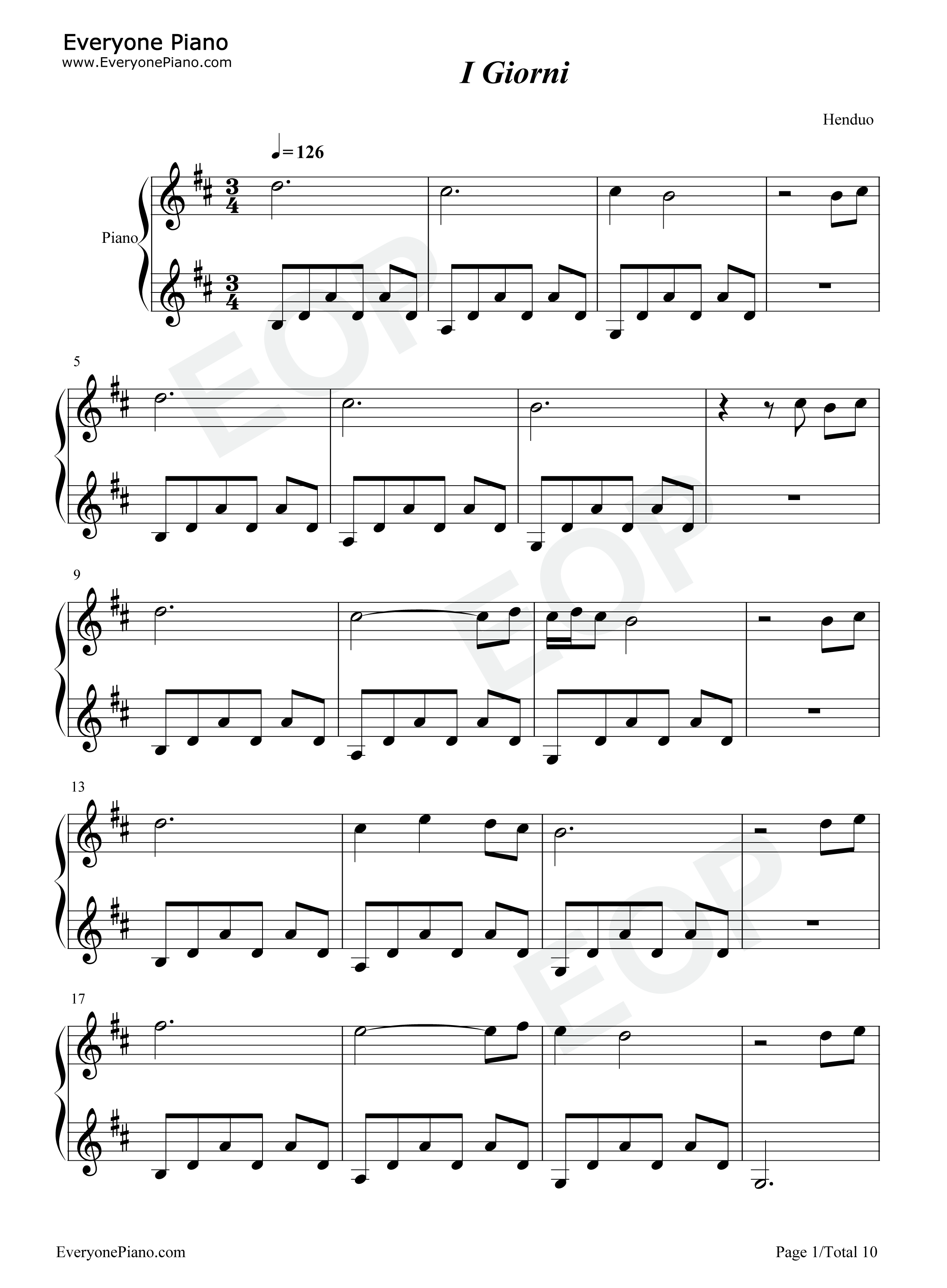 I_Giorni钢琴谱_Ludovico_Einaudi