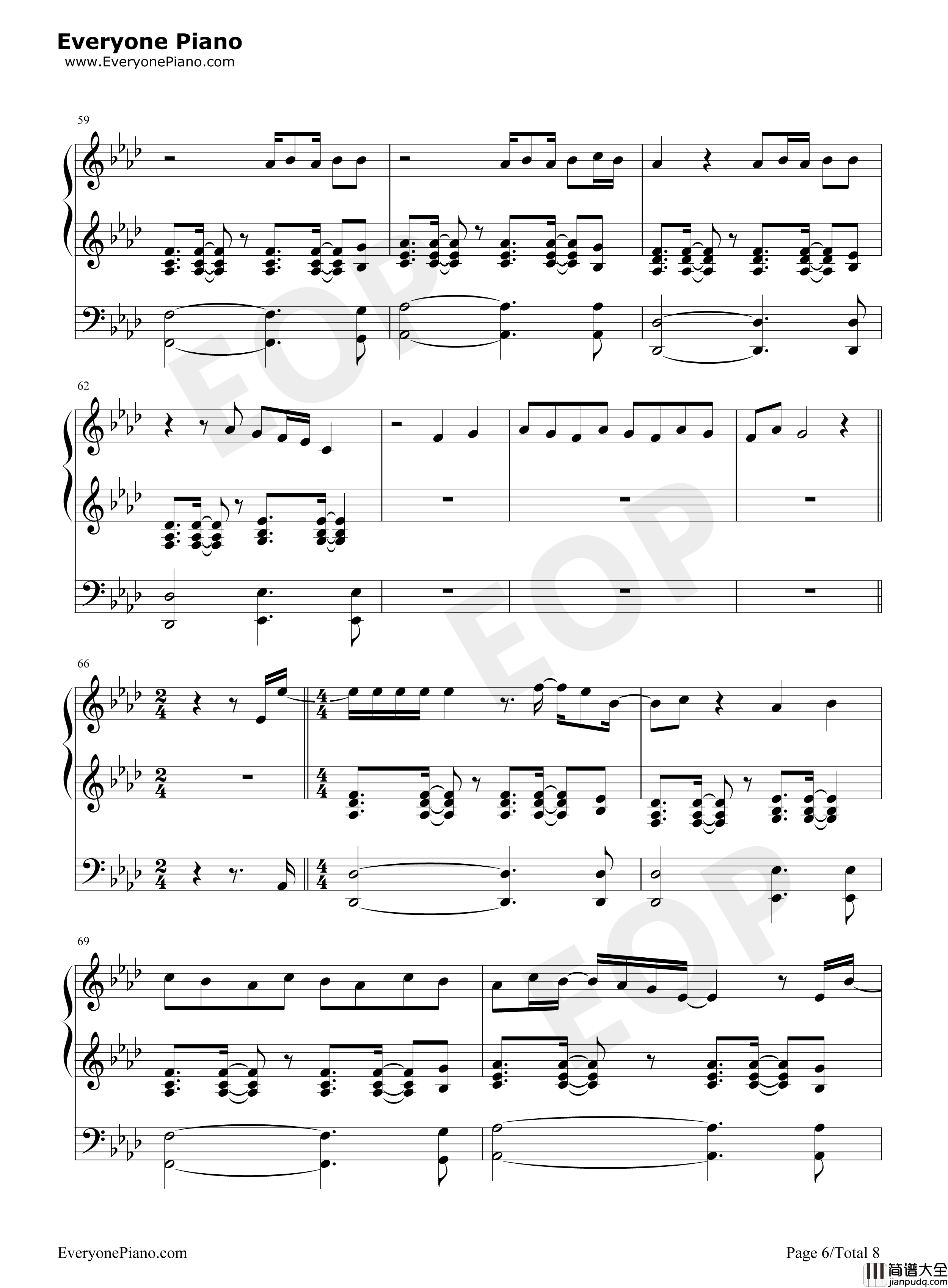 Breathin钢琴谱_Ariana_Grande