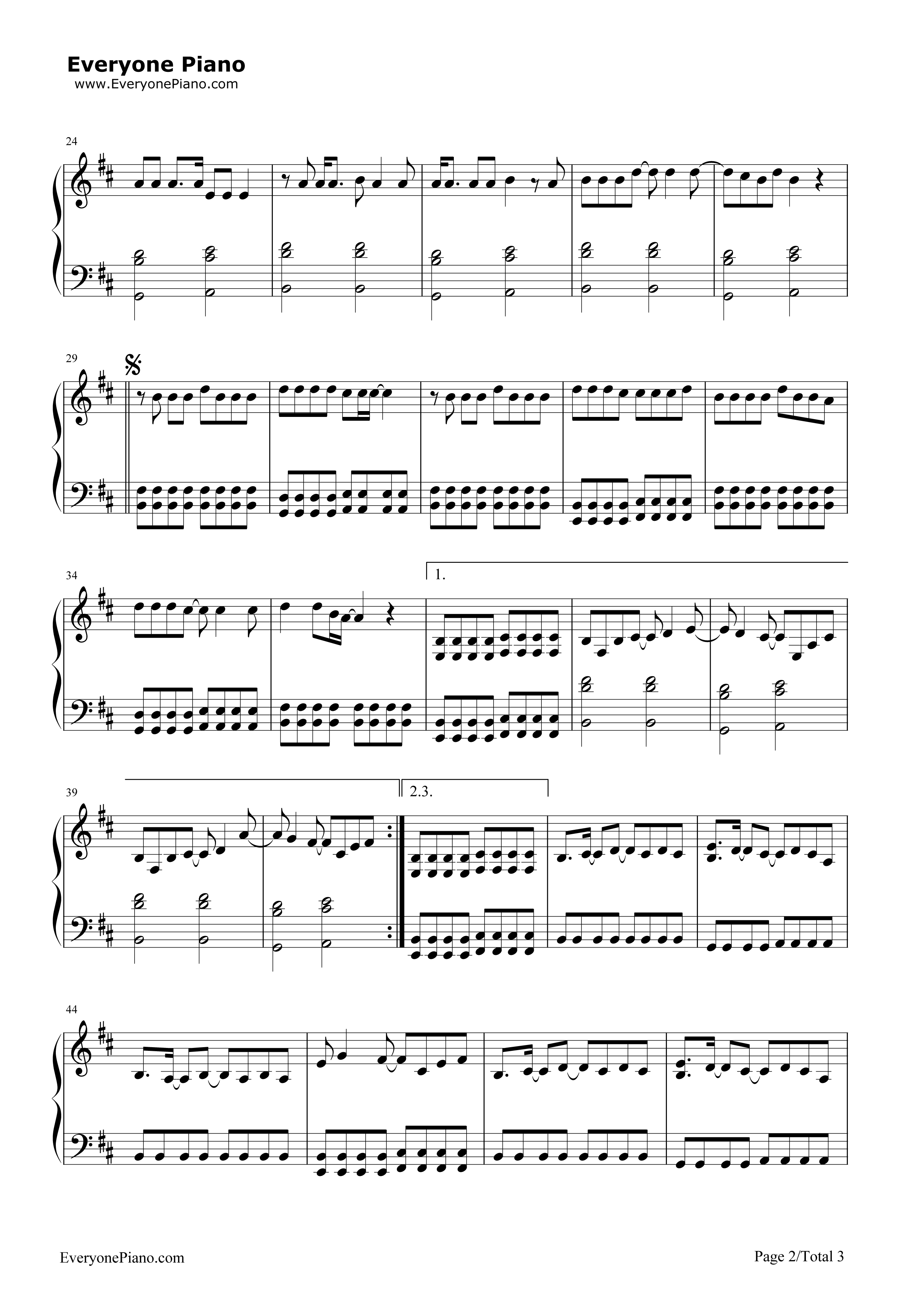 Kryptonite钢琴谱_3_Doors_Down
