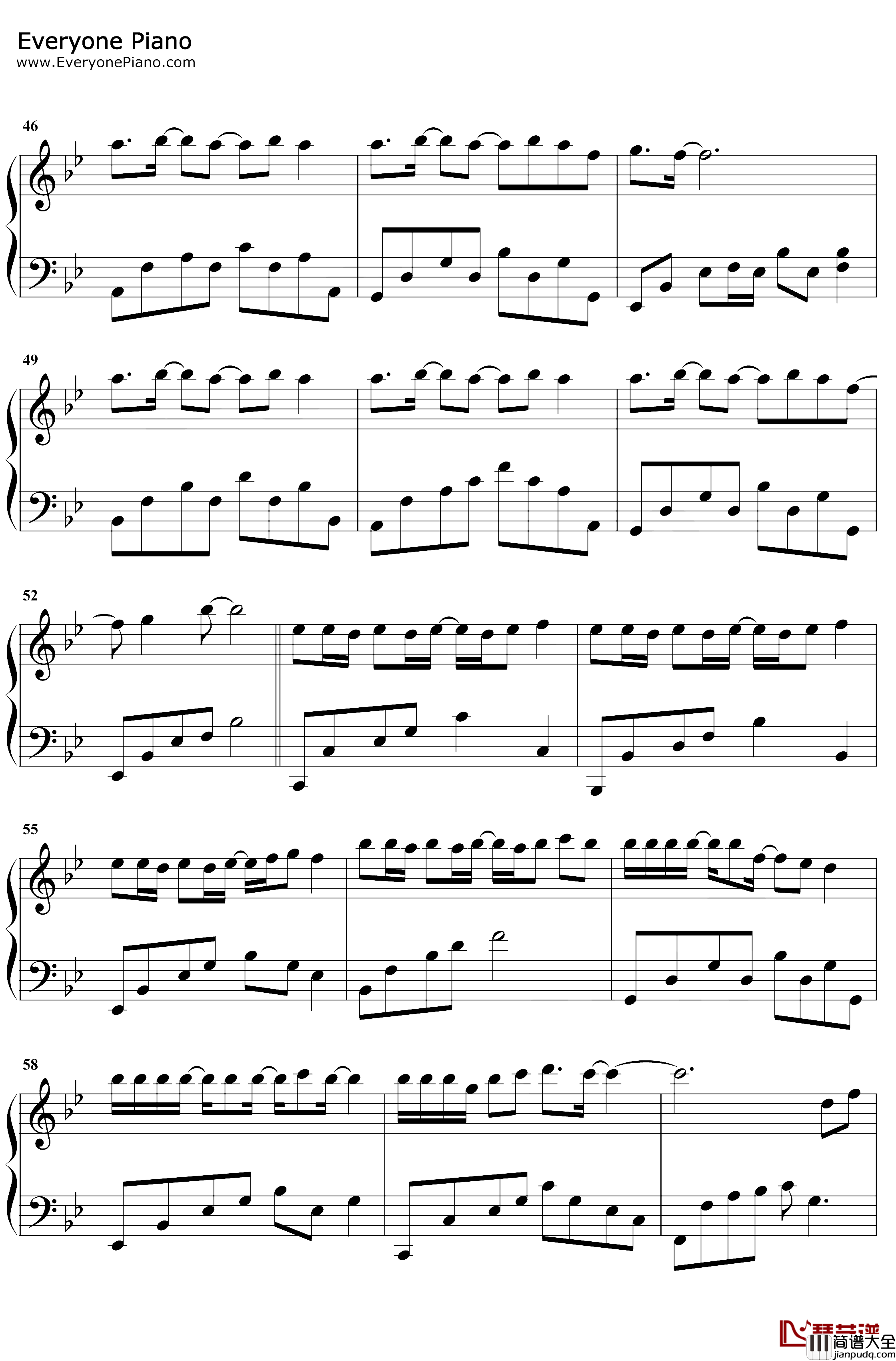 好想好想你钢琴谱_邓紫棋