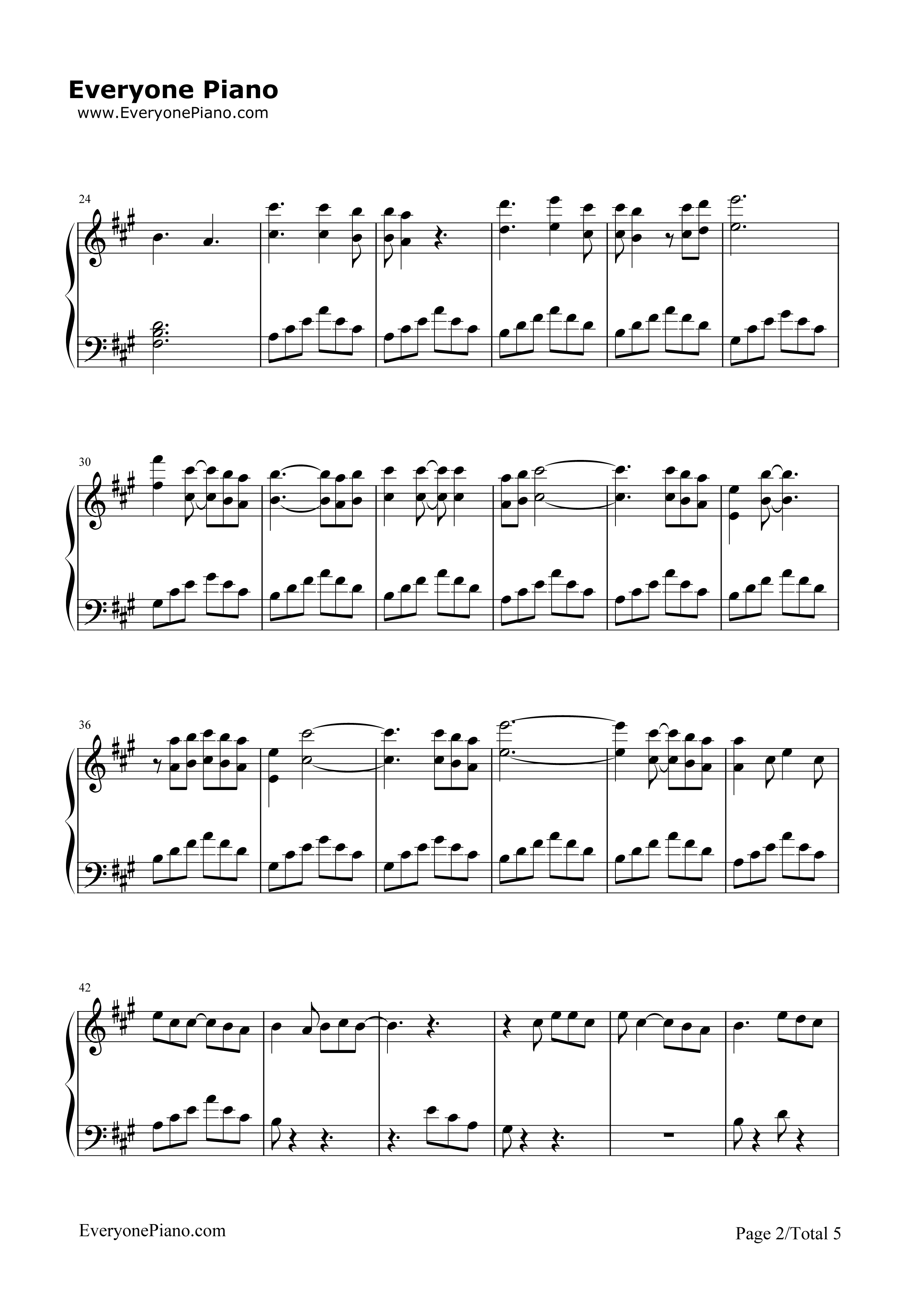 Moonlight钢琴谱_Ariana_Grande