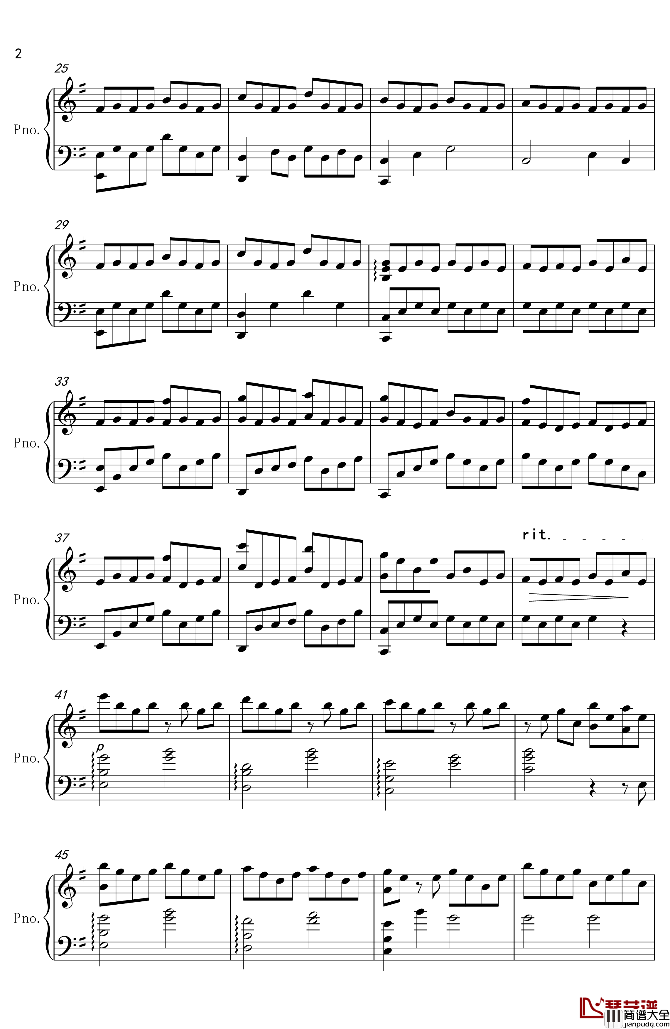 底特律OP钢琴谱_A叔10分钟版