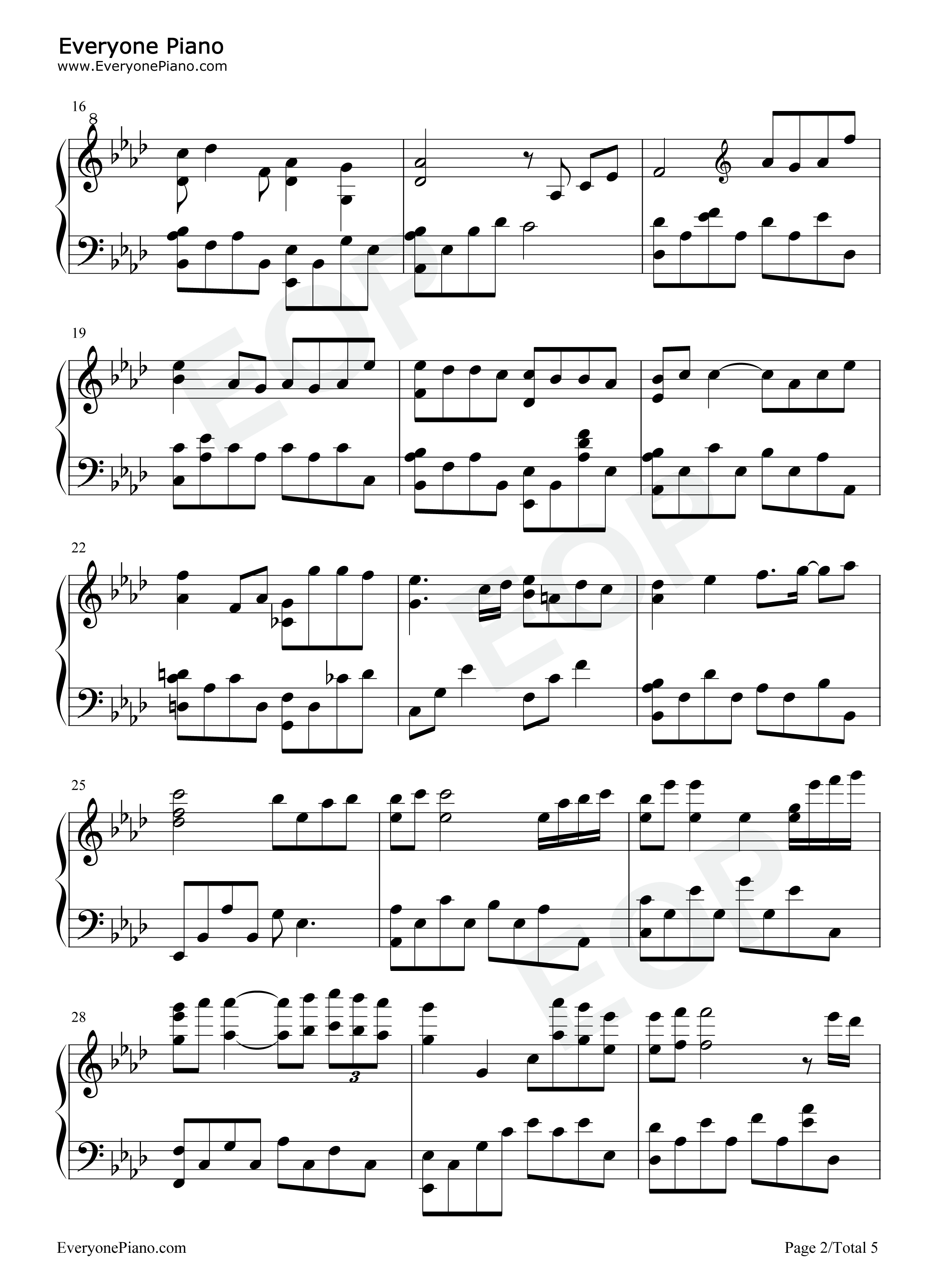 Kiss_The_Rain原版钢琴谱_李闰珉__Yiruma