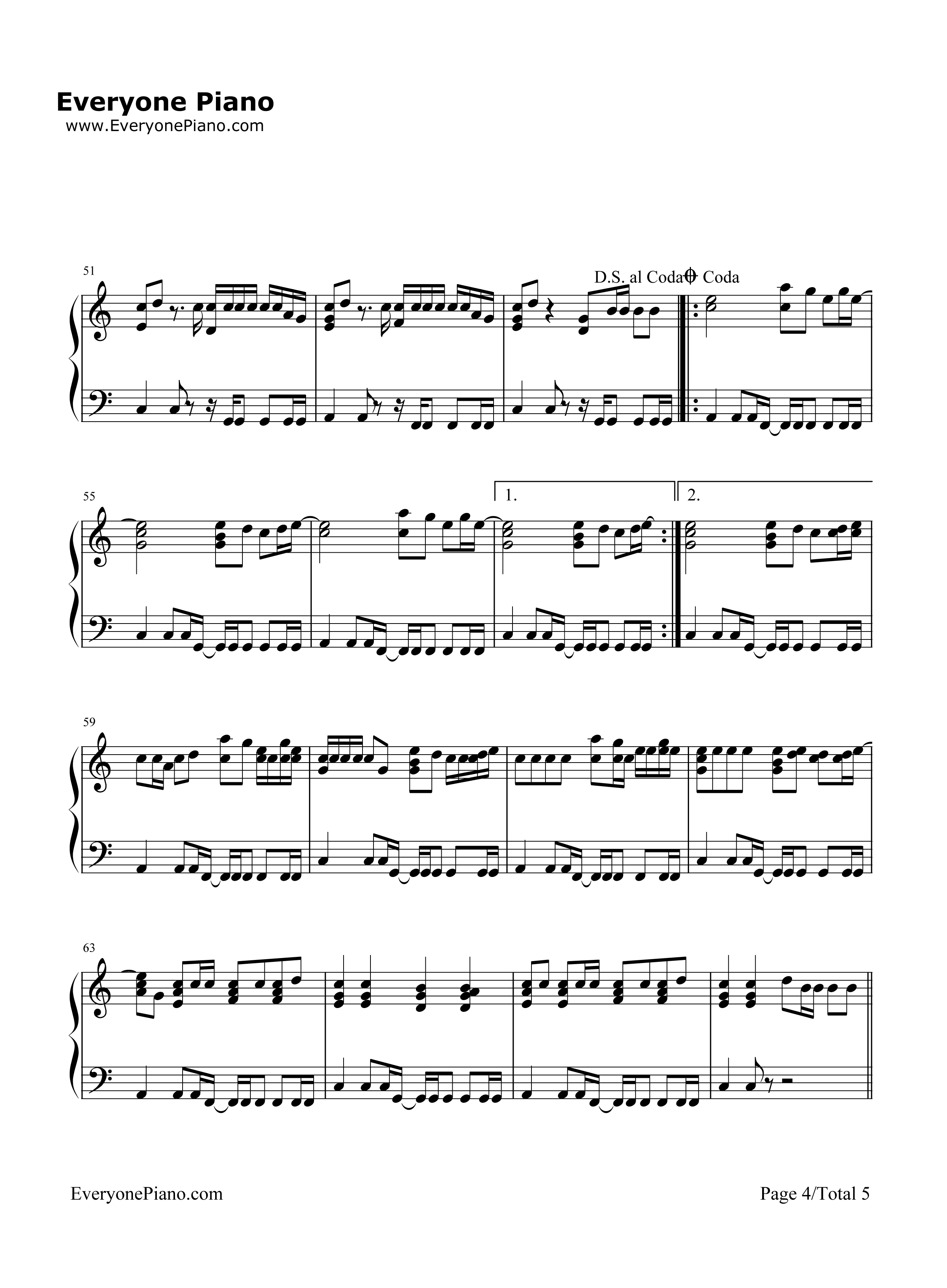 Whistle钢琴谱_Flo_Rida