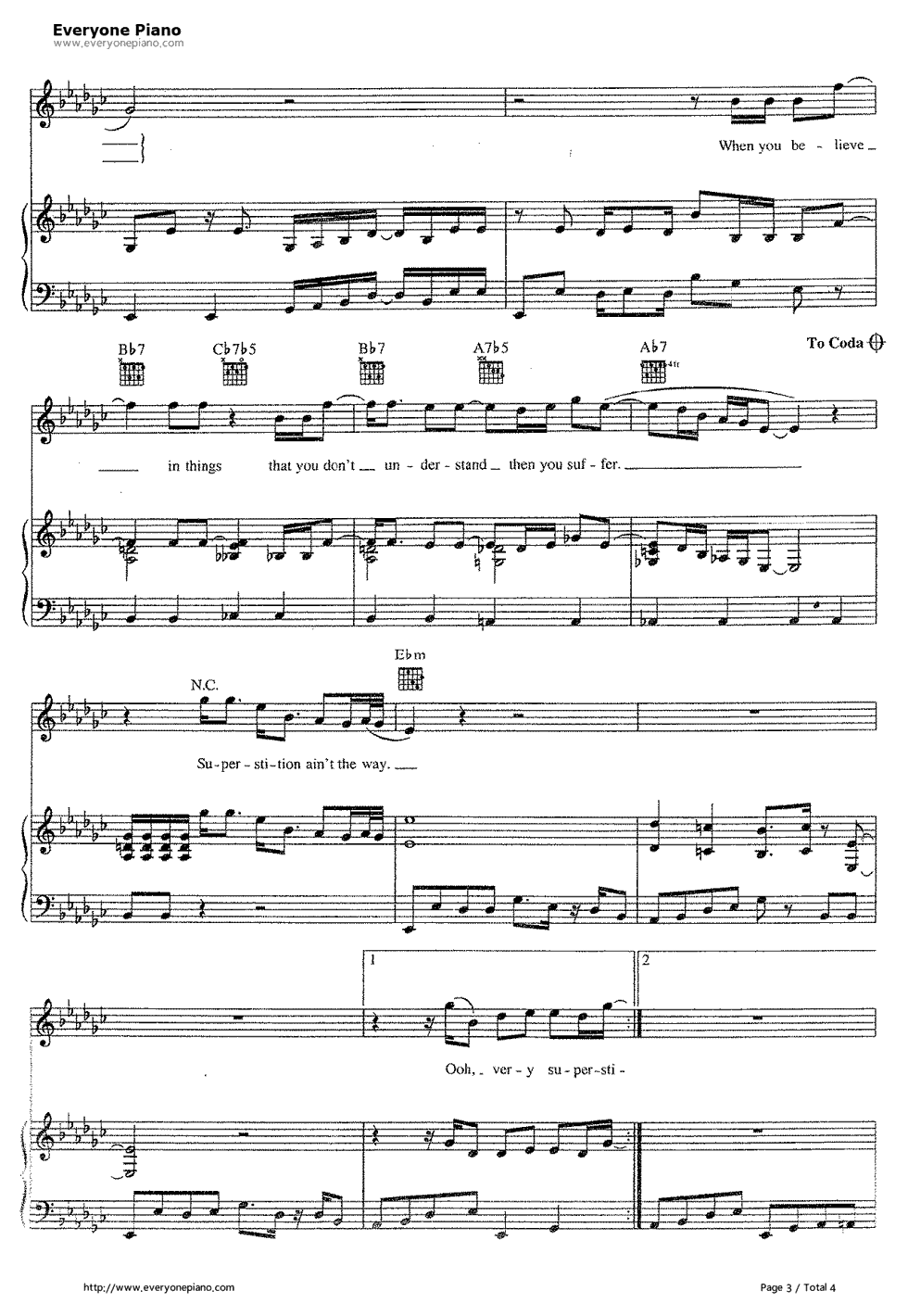 Superstition钢琴谱_Stevie_Wonder