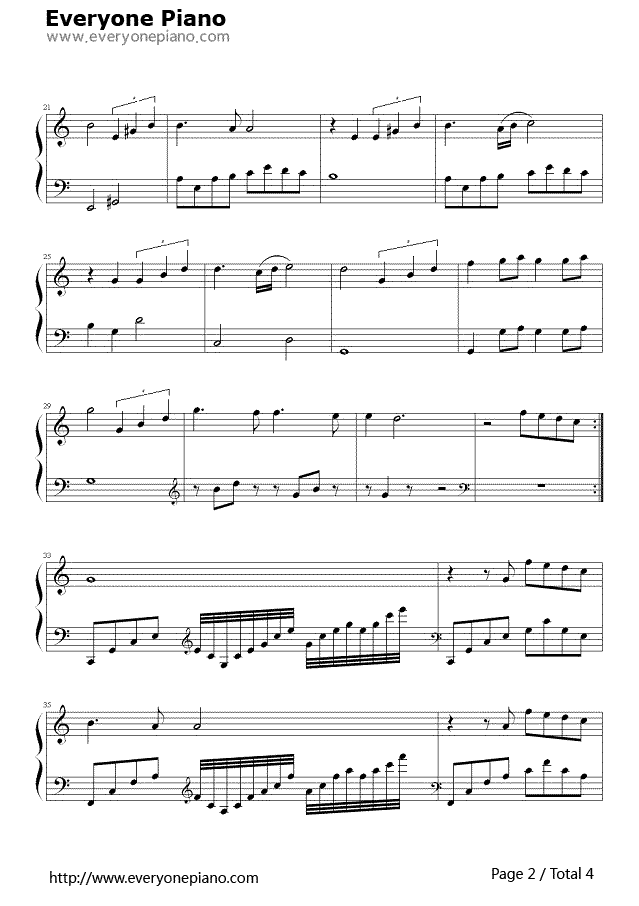 罗曼史钢琴谱_理查德·克莱德曼__Richard_Clayderman