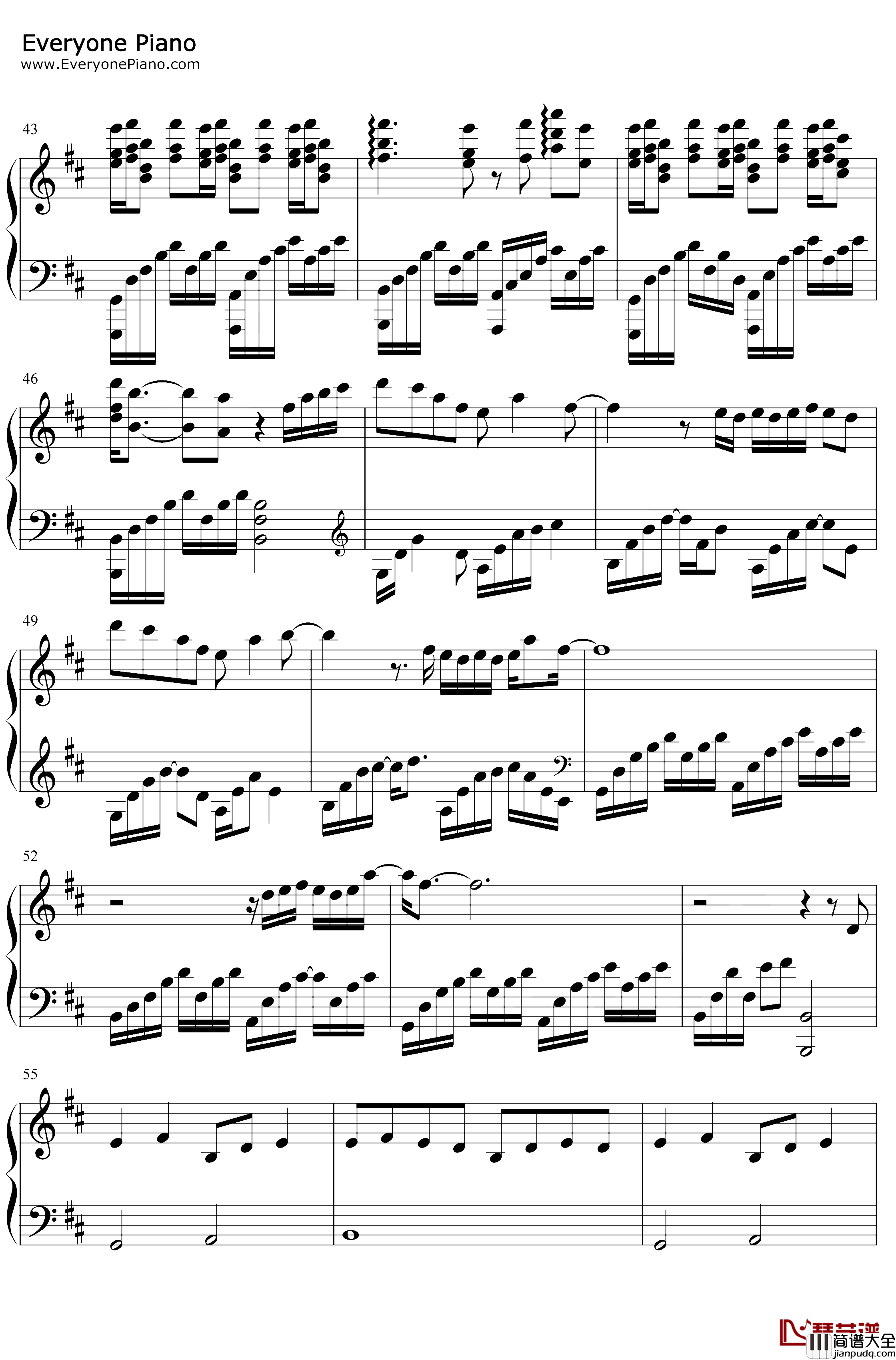 隔岸钢琴谱_姚六一_完美版_抖音古风热歌