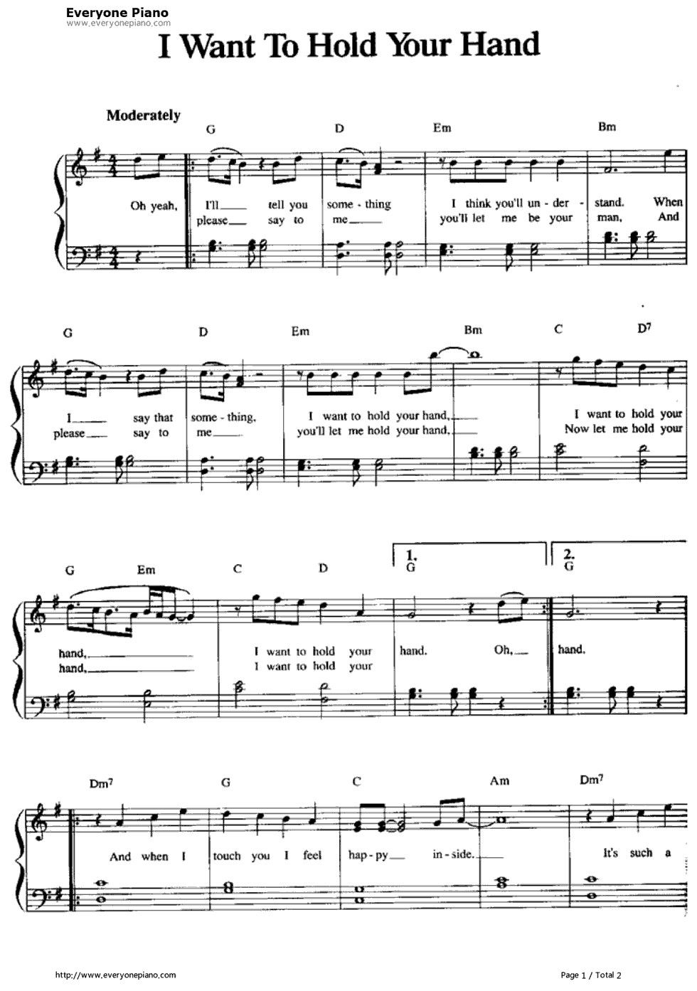 I_Want_to_Hold_Your_Hand钢琴谱_The_Beatles