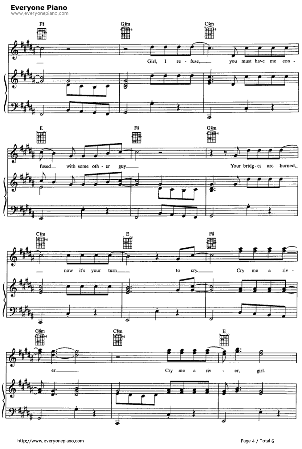 Cry_Me_a_River钢琴谱_Justin_Timberlake