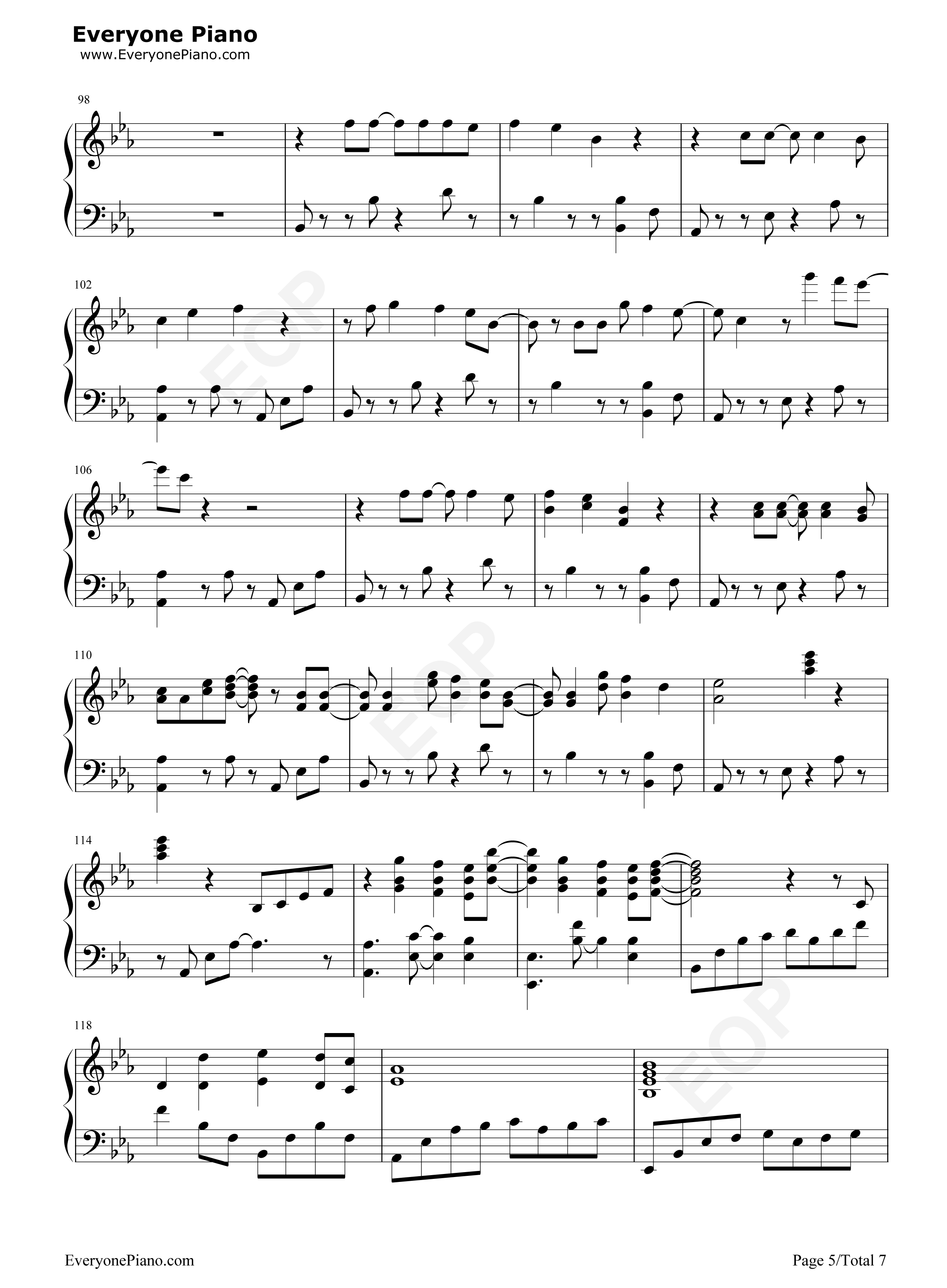 Fireflies钢琴谱_Owl_City