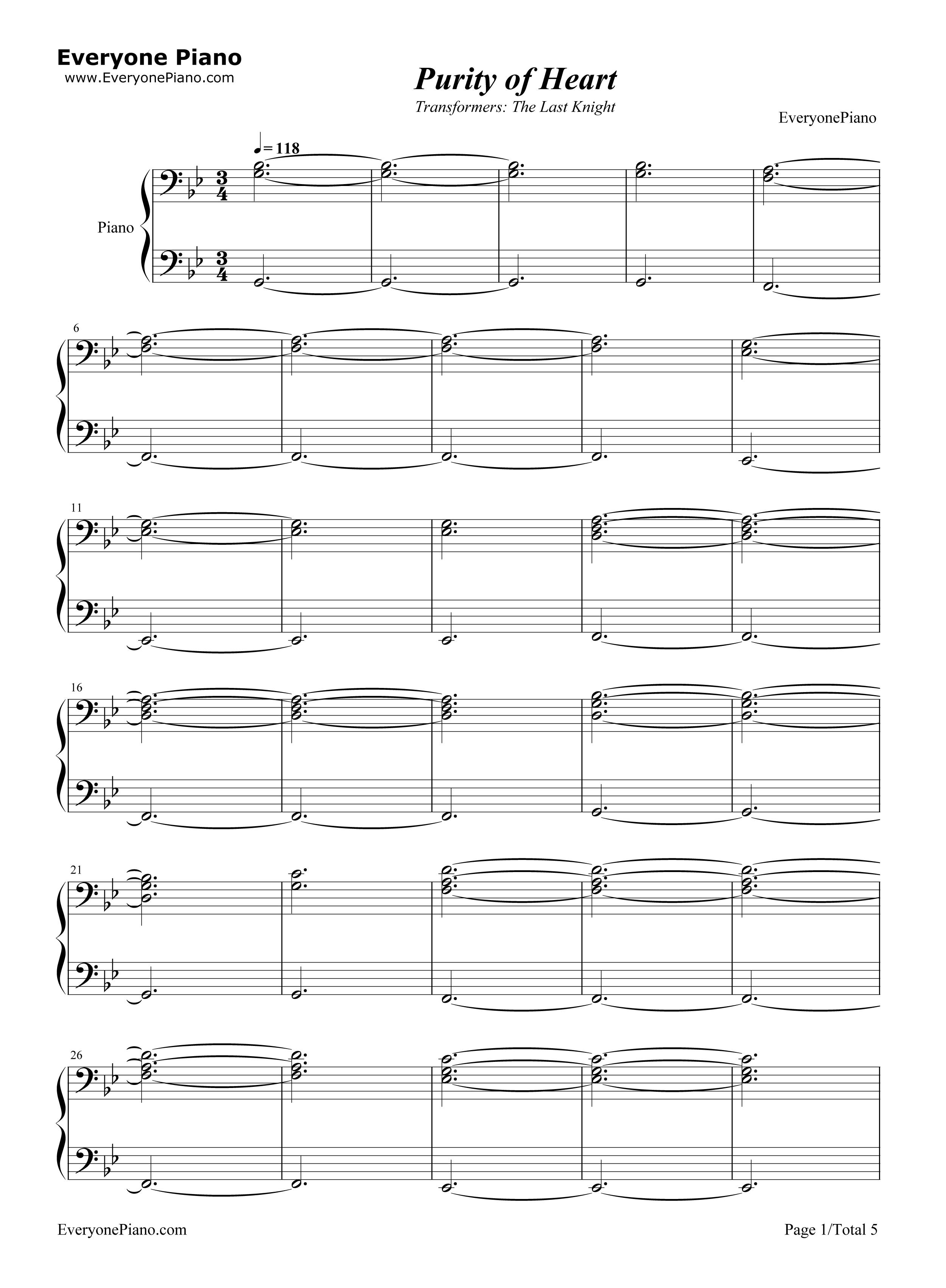 Purity_of_Heart钢琴谱_Steve_Jablonsky