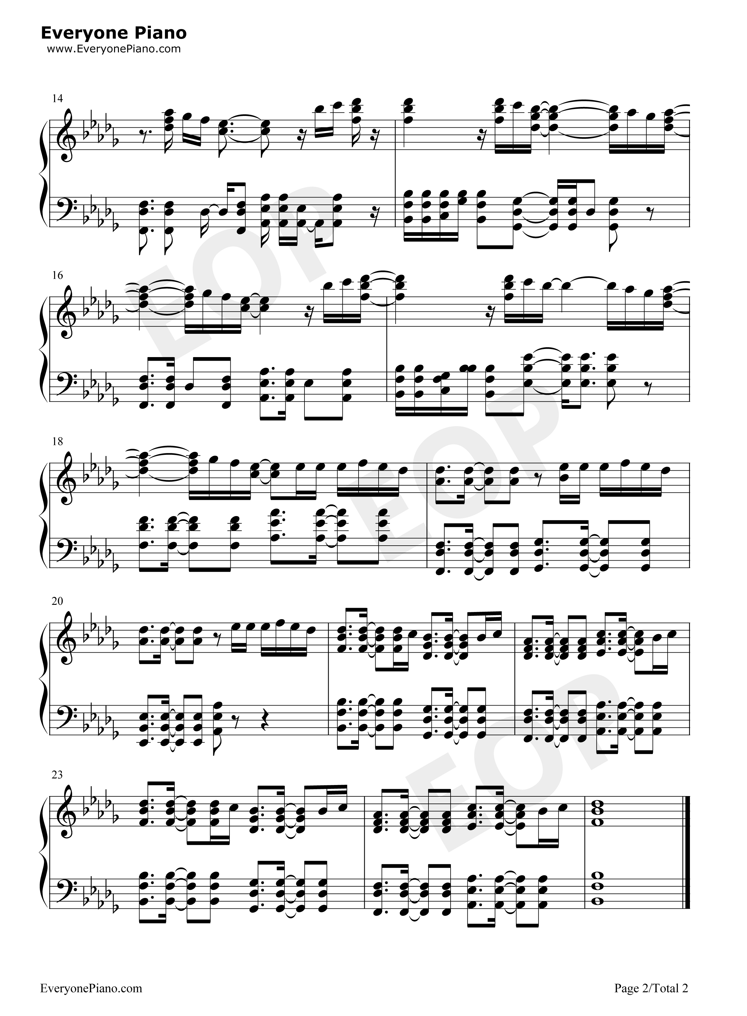 Burn钢琴谱_Ellie_Goulding