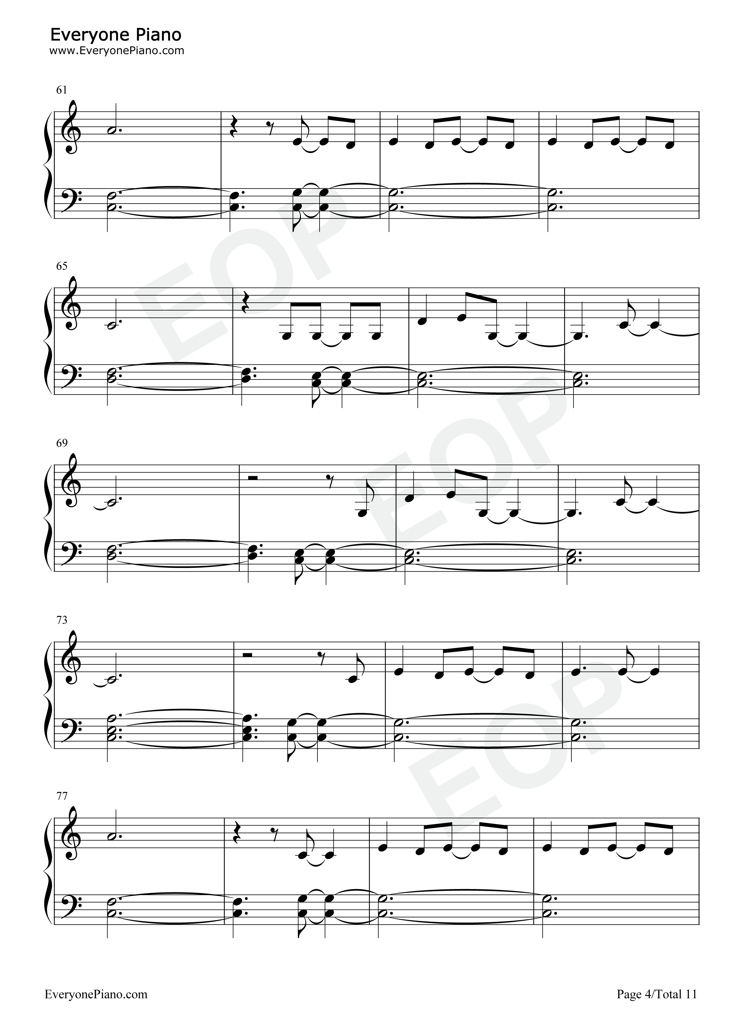The_1钢琴谱_Taylor_Swift