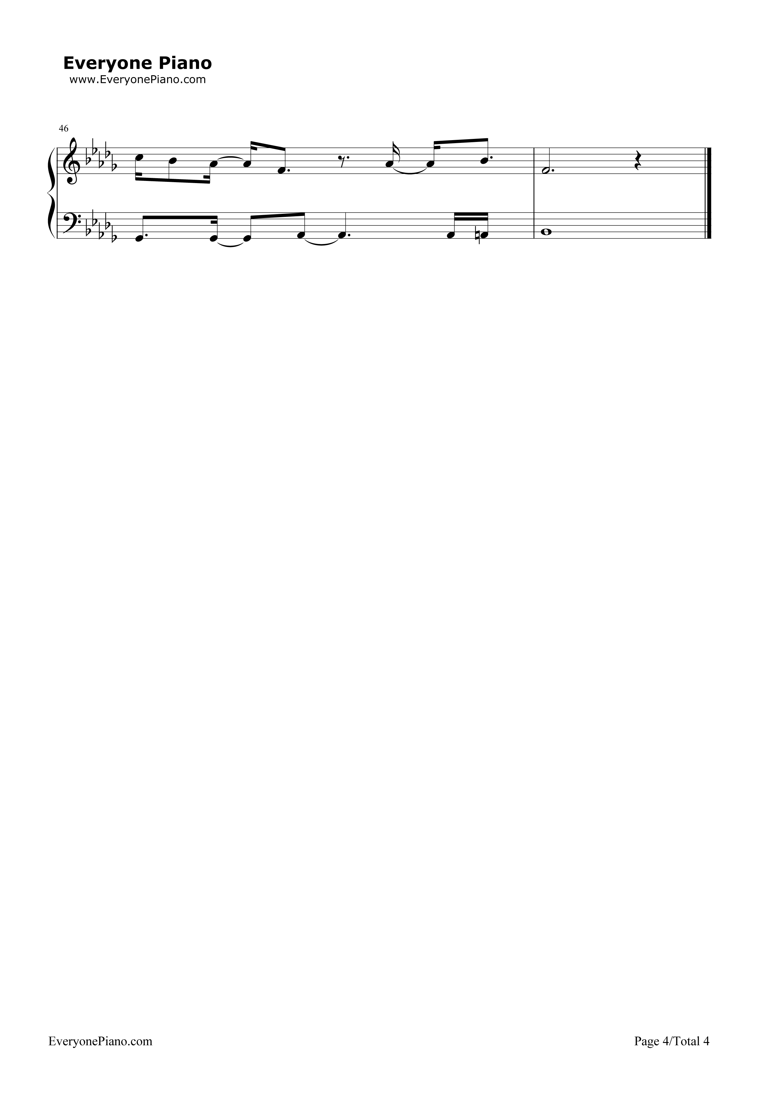 Here_Without_You钢琴谱_3_Doors_Down