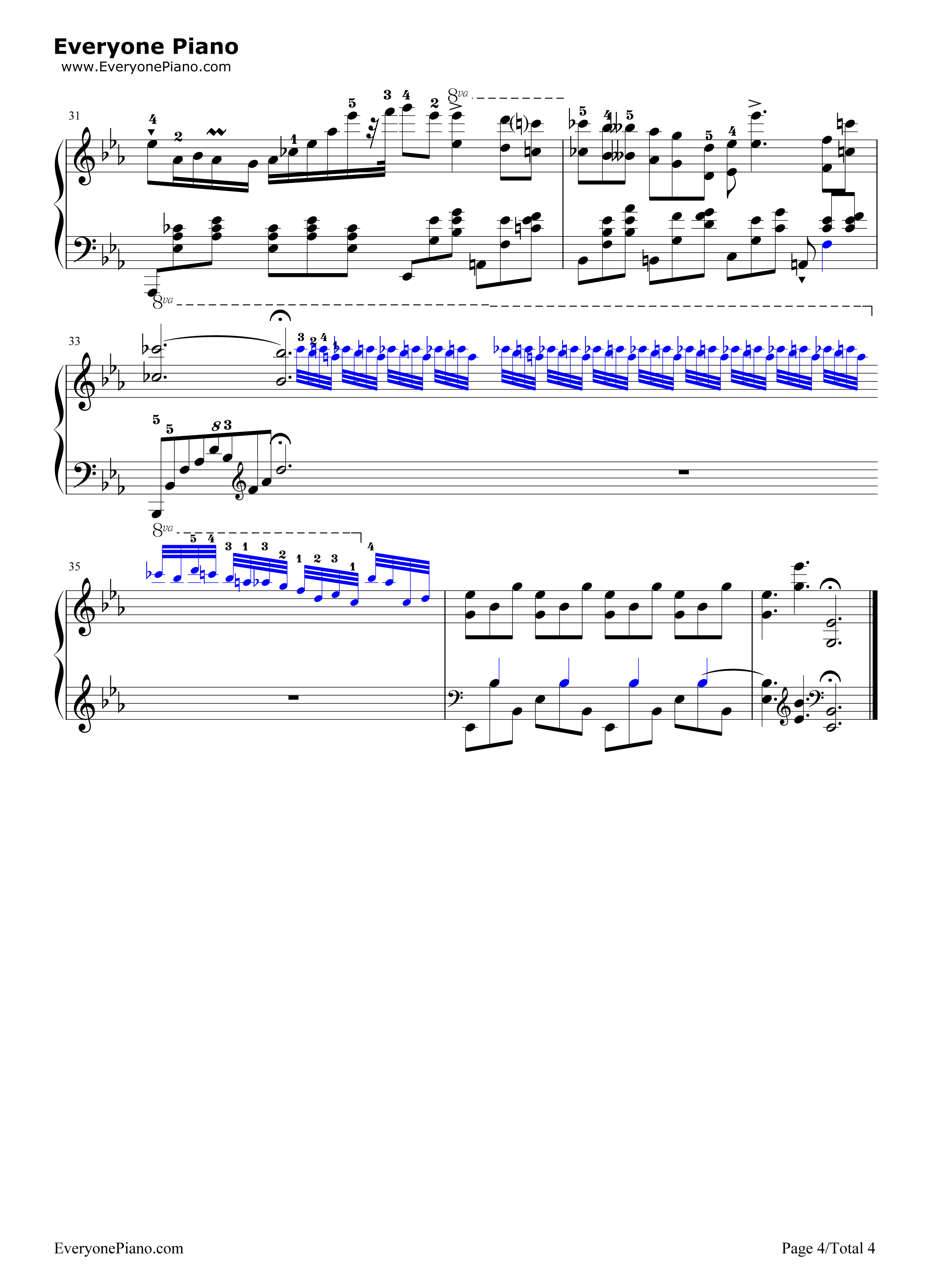降E大调夜曲钢琴谱_肖邦