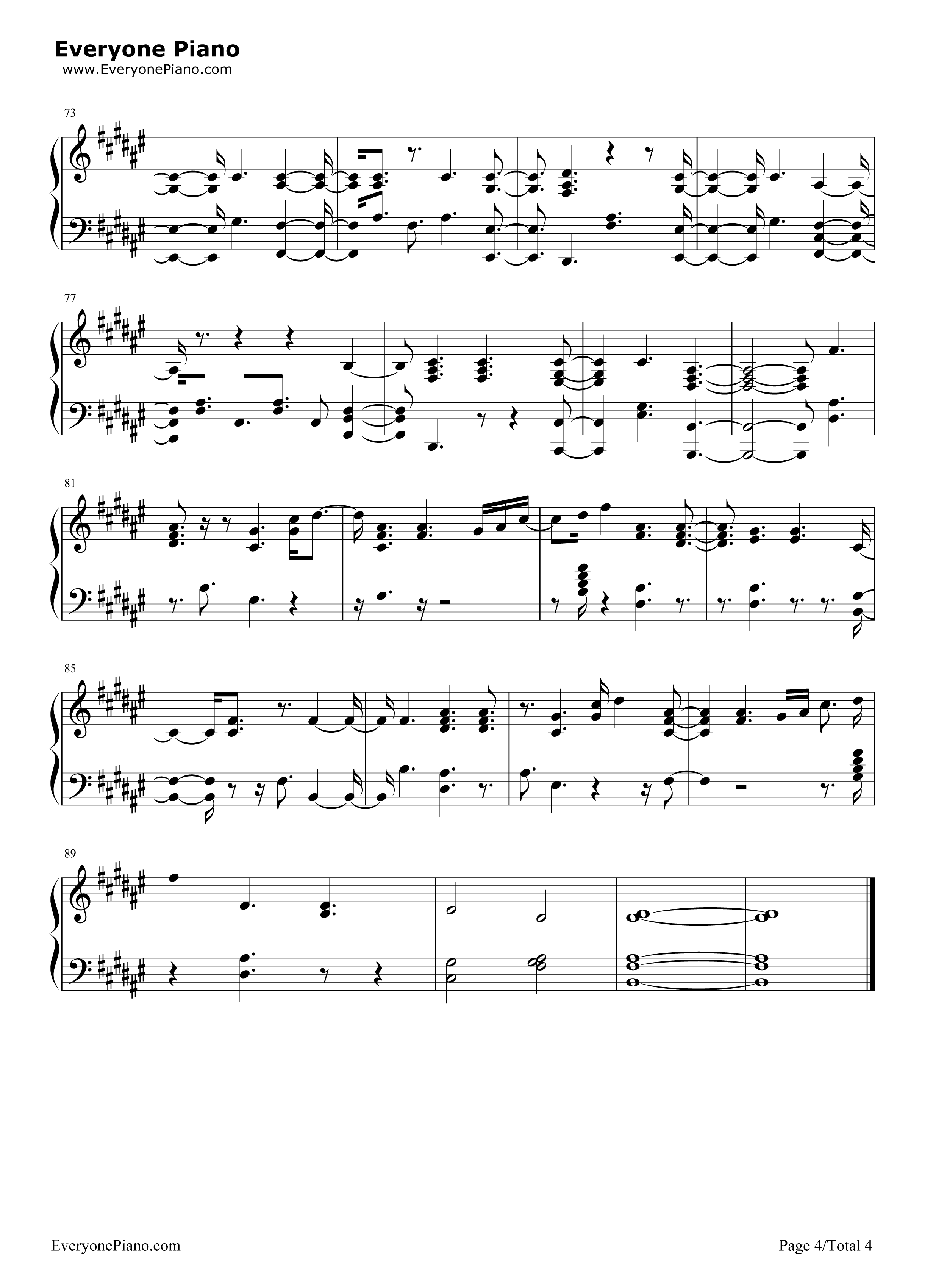 Burning钢琴谱_Sam_Smith