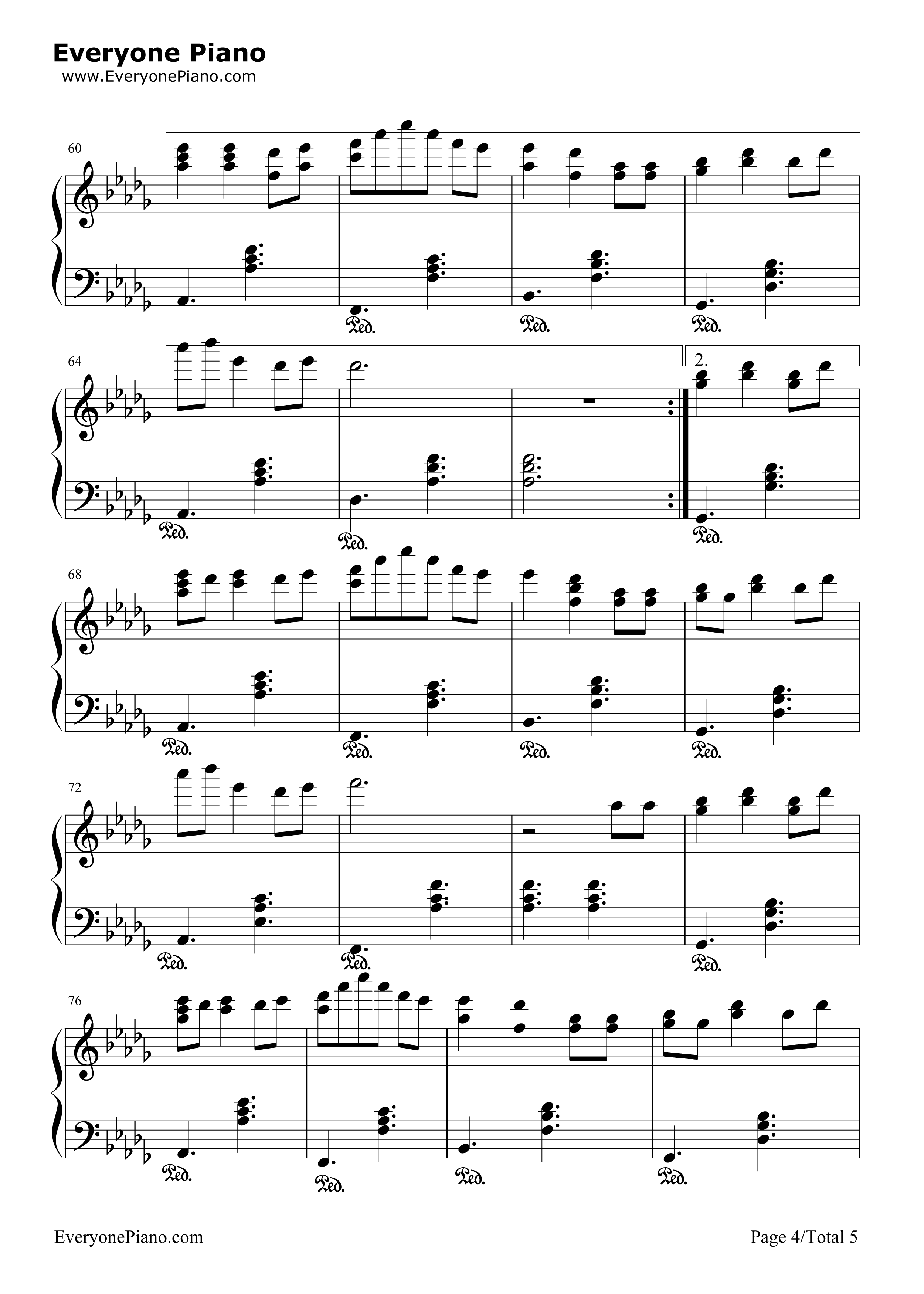 lonely_christmas钢琴谱_陈奕迅
