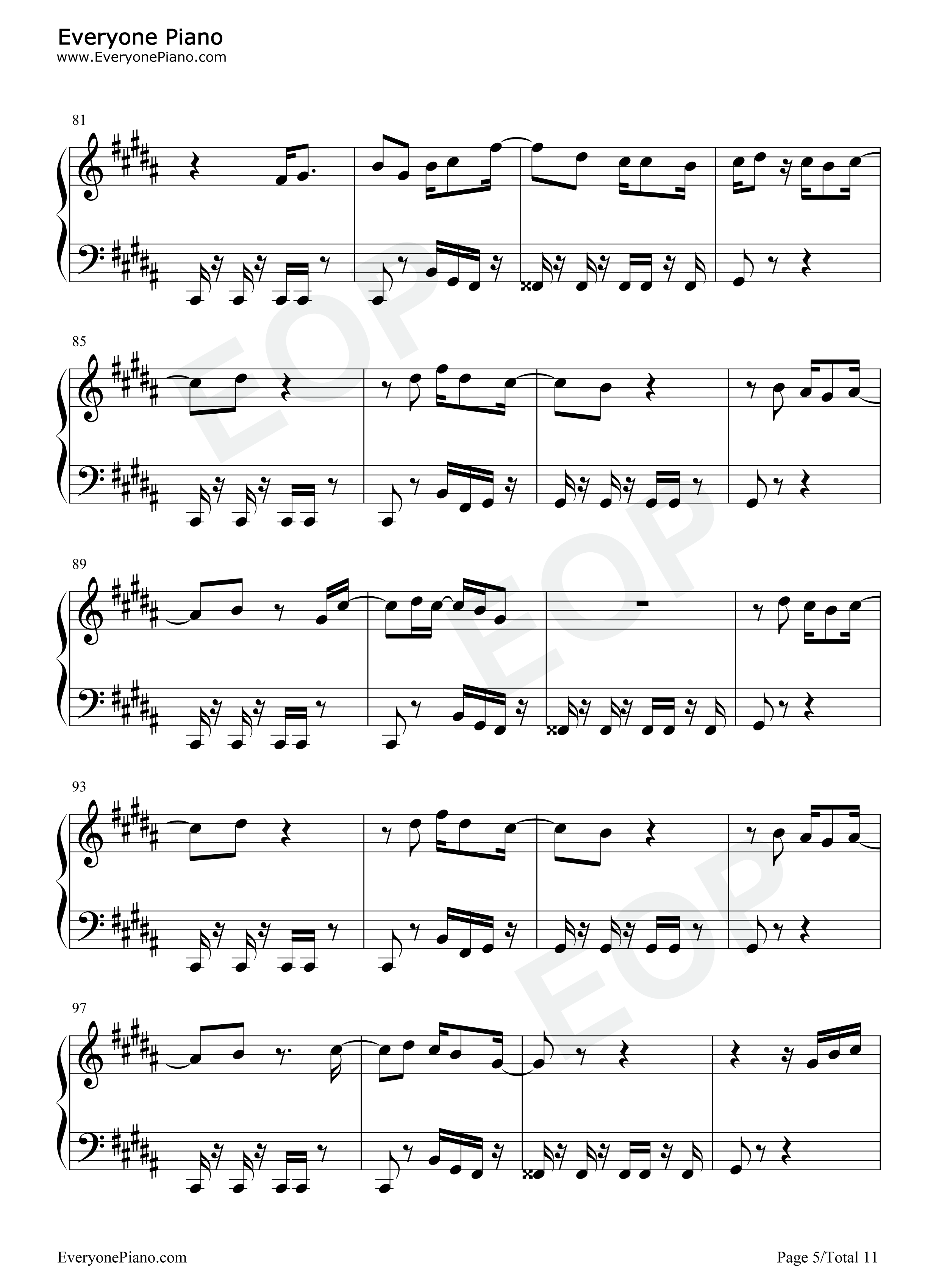 PLACEBO钢琴谱_米津玄師_野田洋次郎