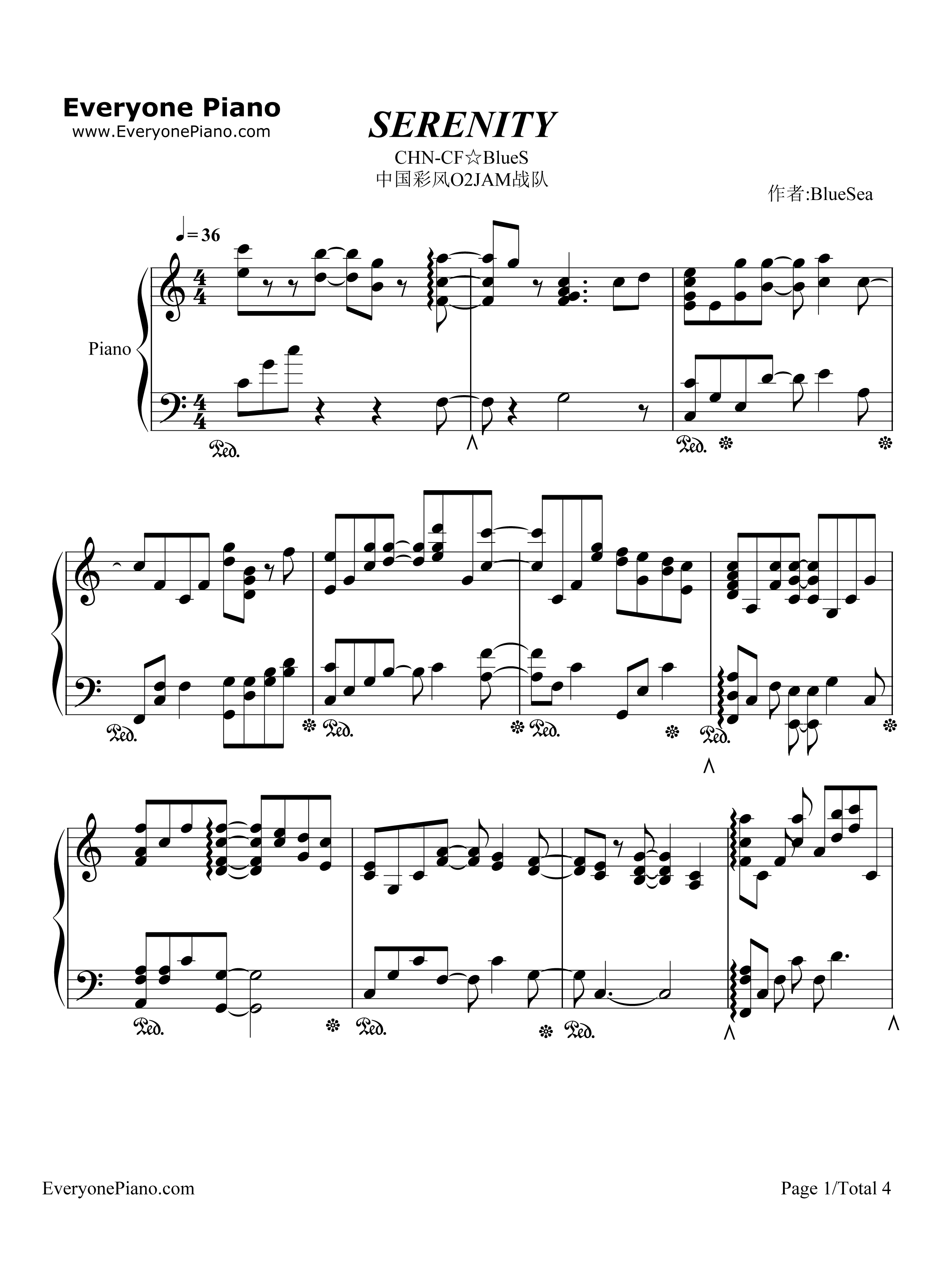 Serenity钢琴谱_Robert_Haig_Coxon