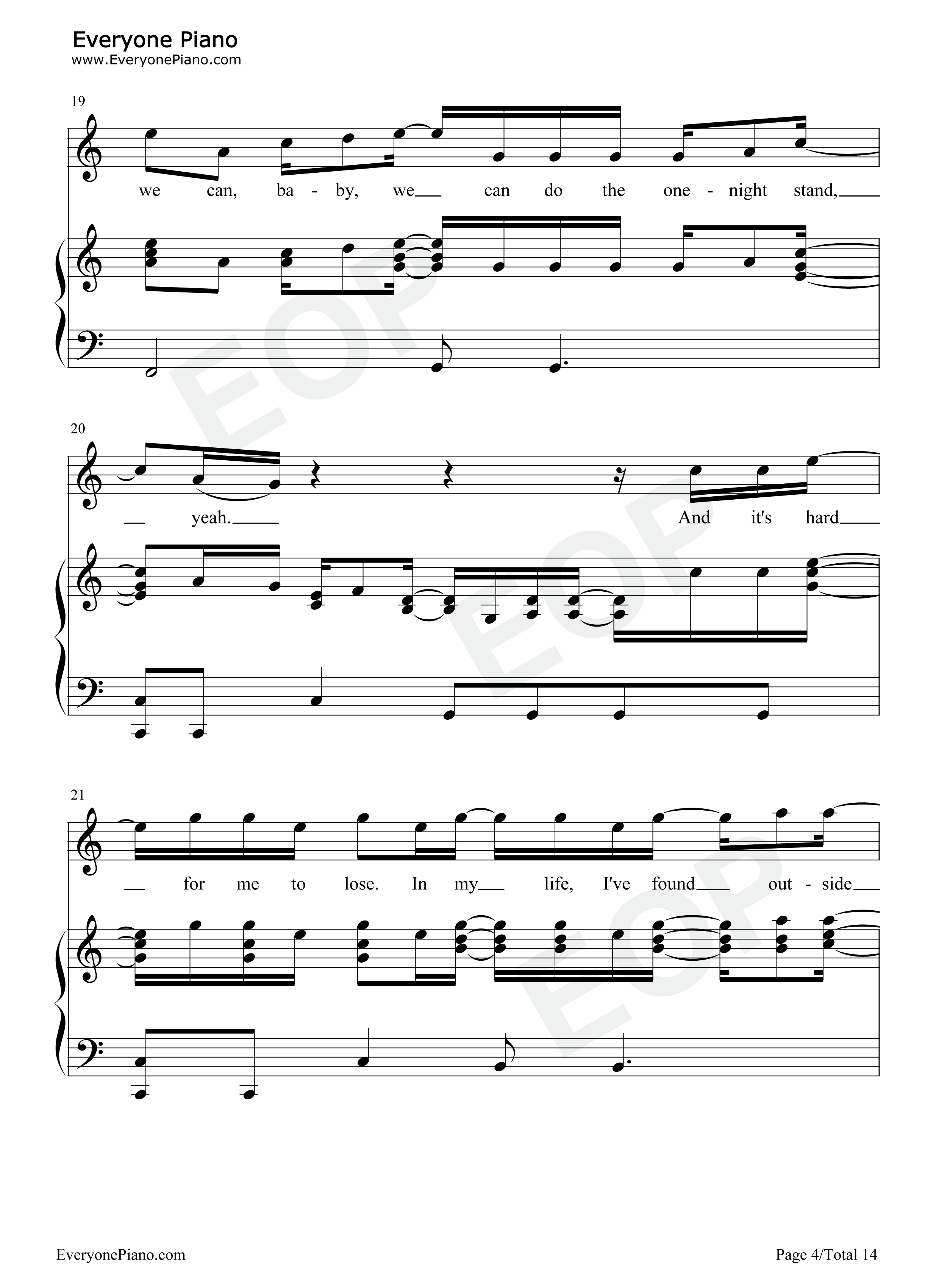 Free_Loop欧美经典钢琴谱_丹尼尔·波特__Daniel_Richard_Powter