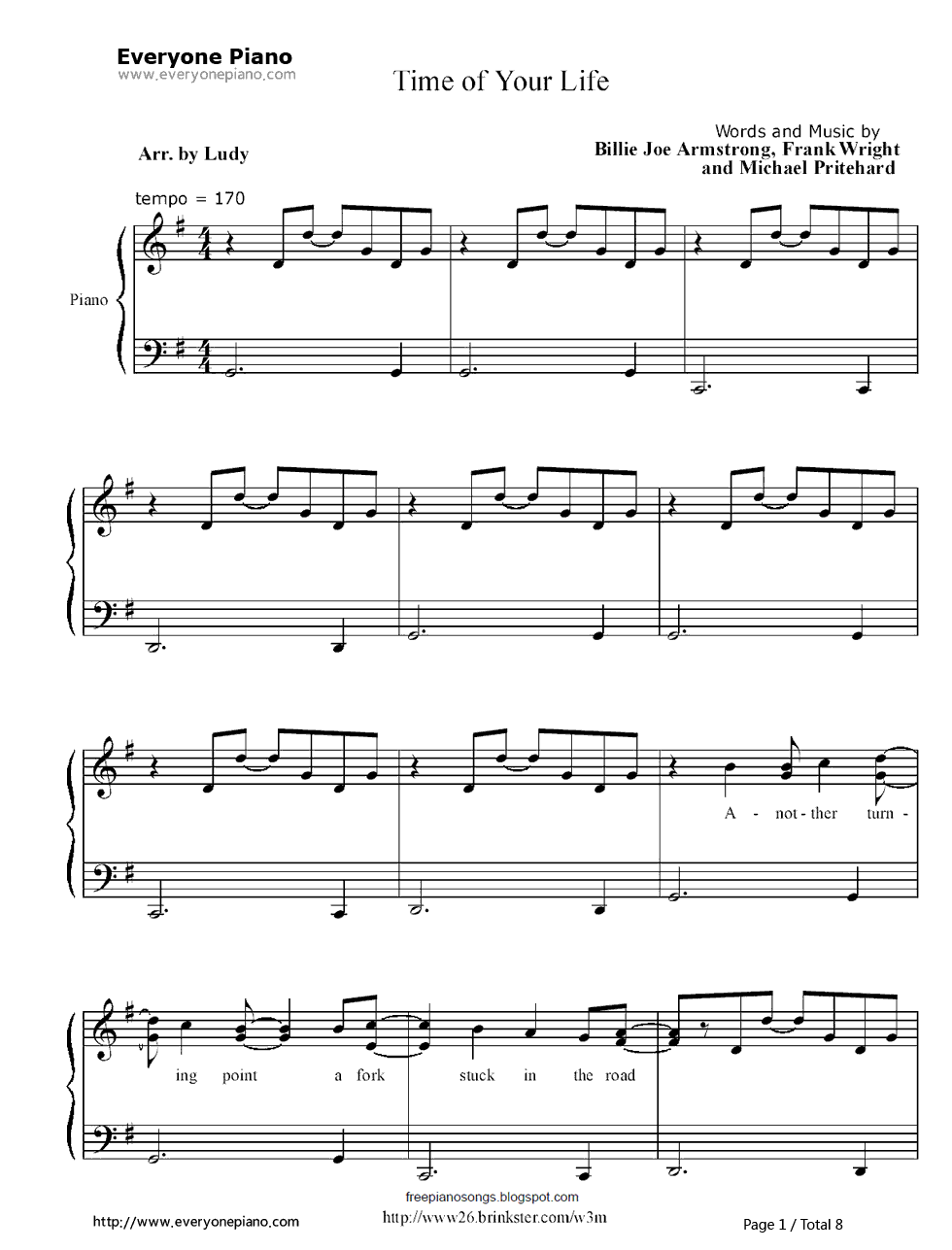 Good_Riddance_(Time_of_Your_Life)钢琴谱_Green_Day　_绿日乐队