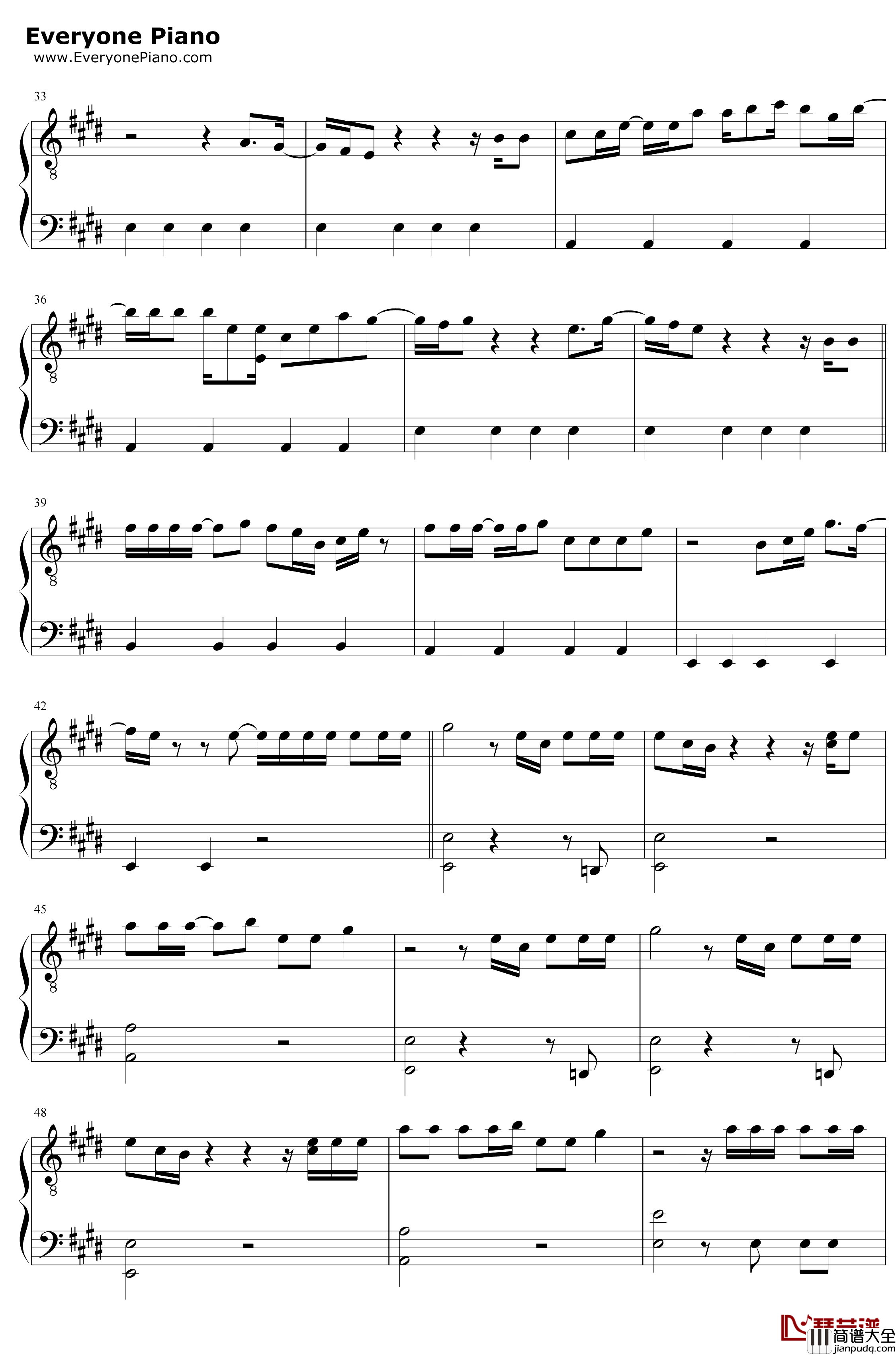 What_a_Man_Gotta_Do钢琴谱_JonasBrothers