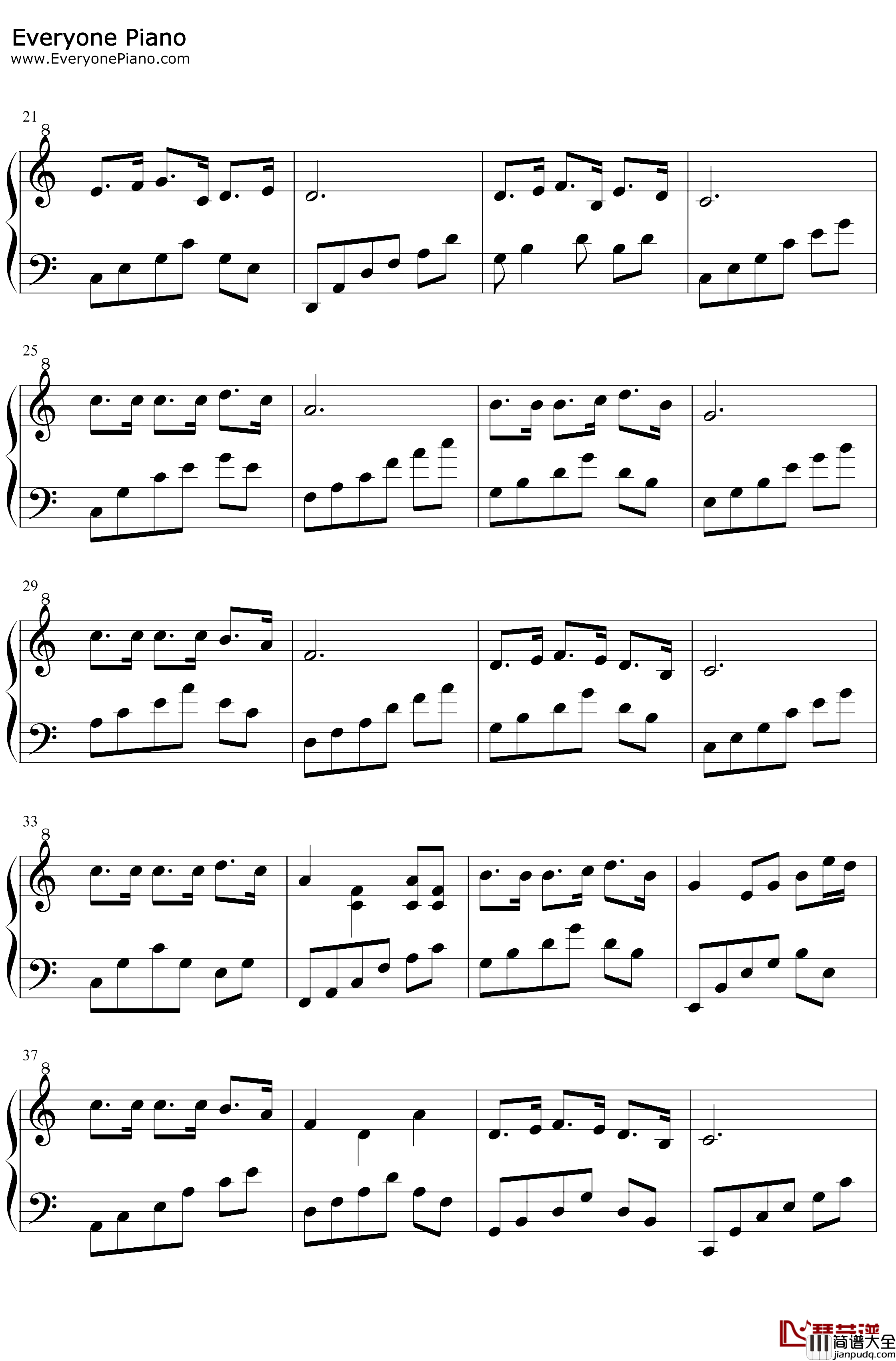 空谷的回音钢琴谱_赞美诗